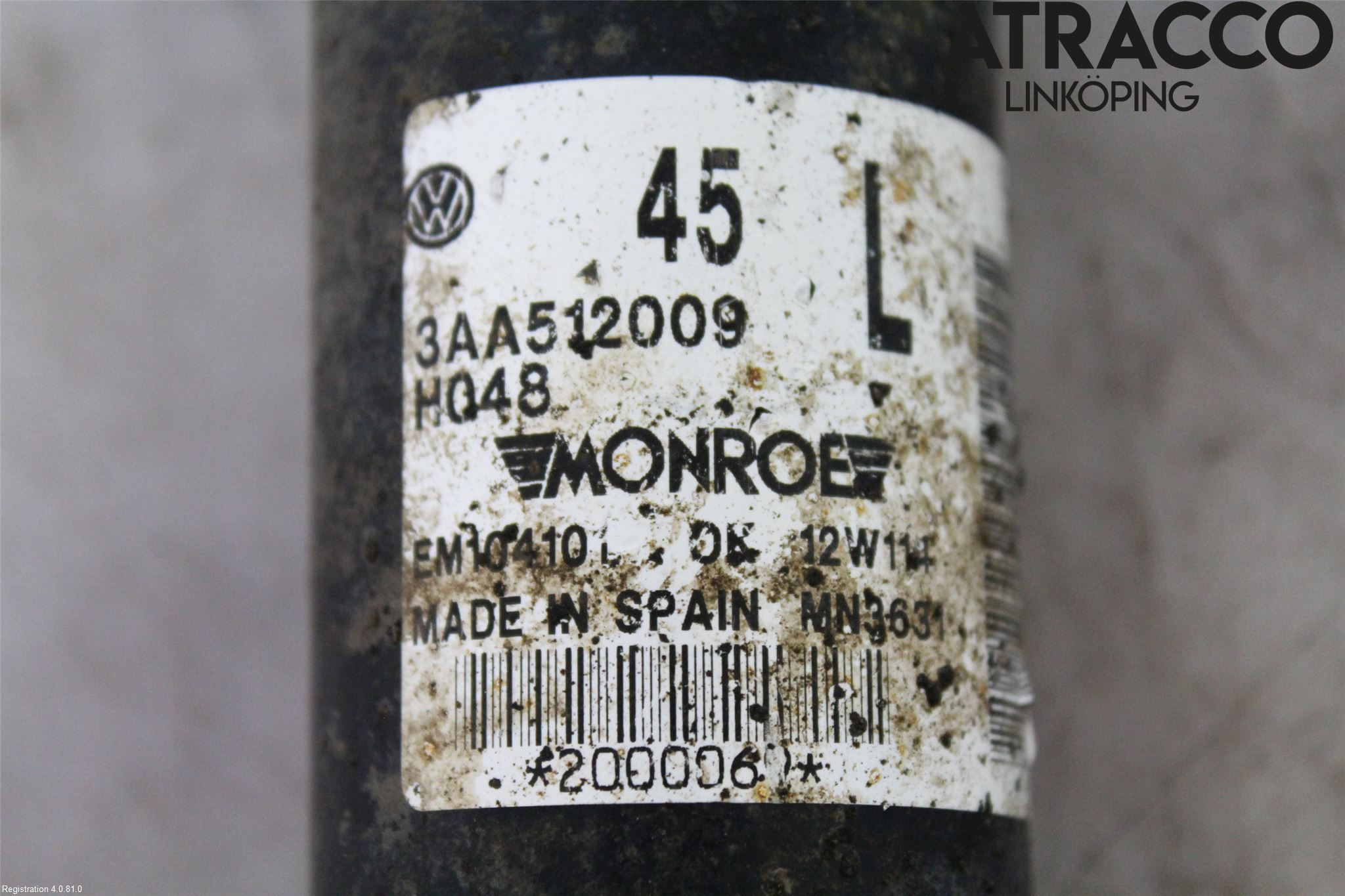 Volkswagen VW PASSAT 11-14 Stötdämpare Bak