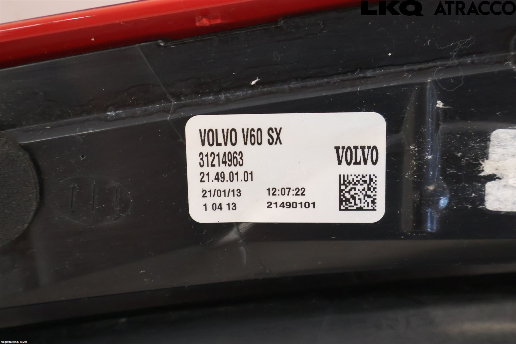Volvo V60 11-13 Bakljus Vänster