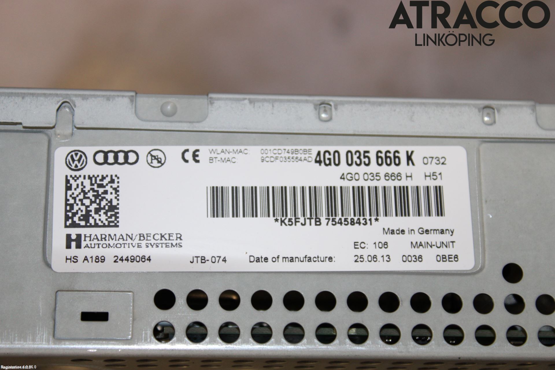 Audi A6 ALLROAD 12-18 Cd Radio - Multimediapanel