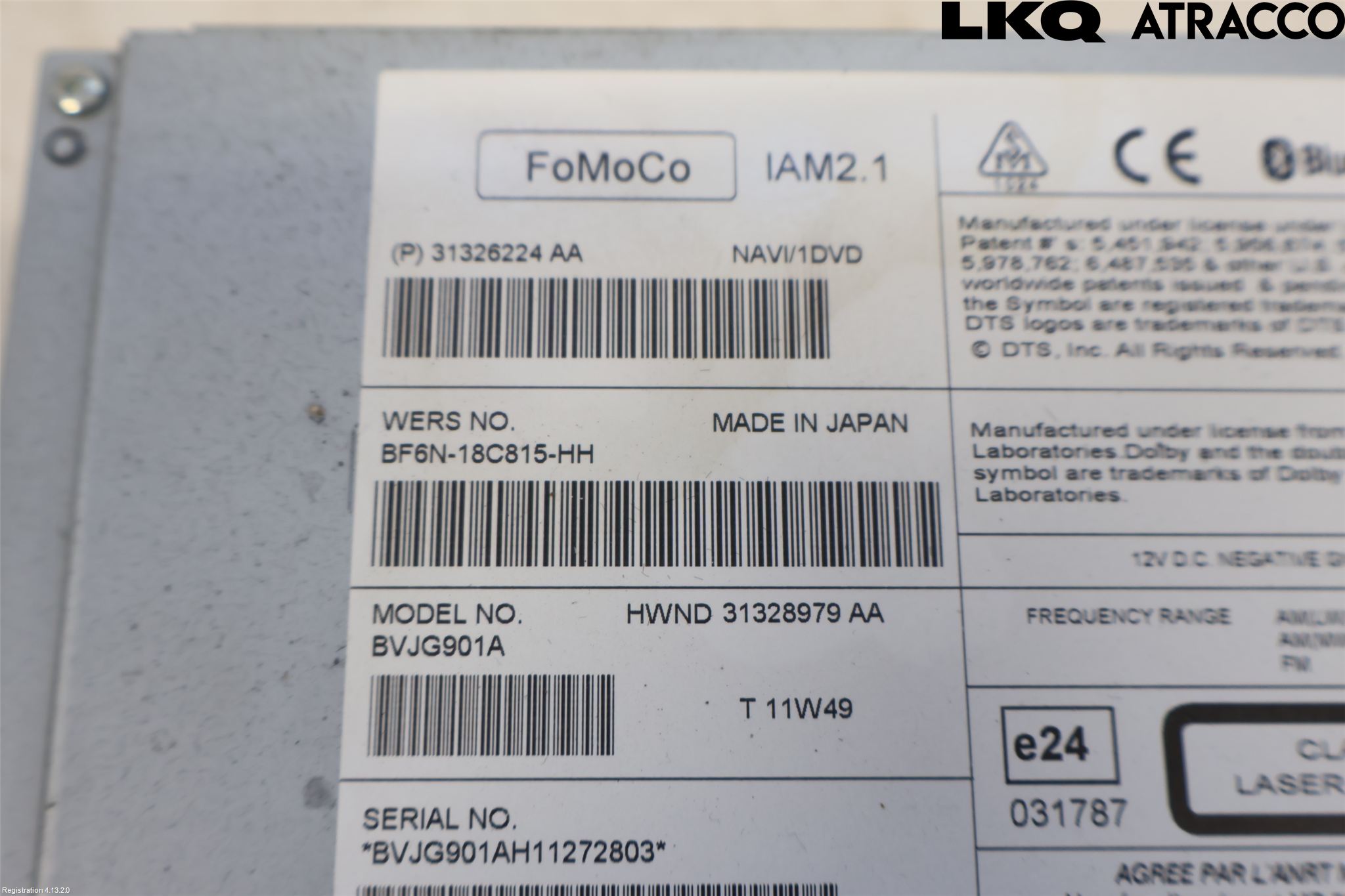 Landrover LAND ROVER RANGE ROVER EVOQUE (L538) 11-18 Cd Radio - Multimediapanel