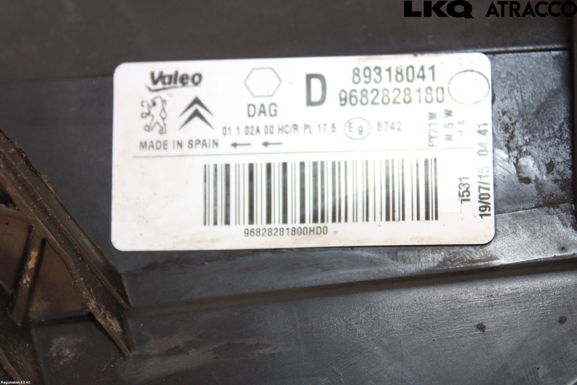 Citroen BERLINGO 08-18 Strålkastare Höger