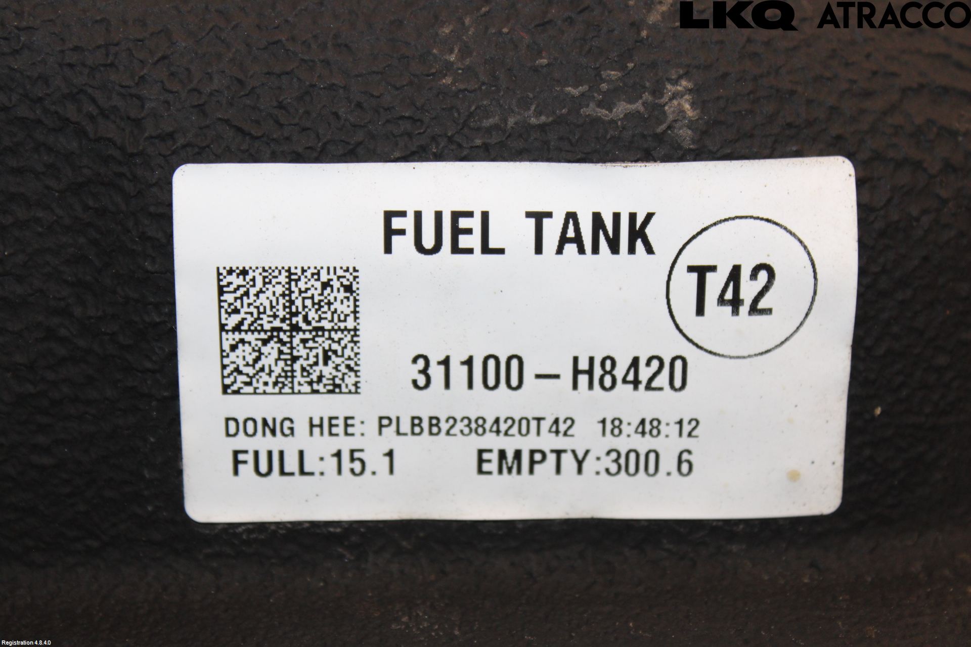 Kia STONIC 18->> Bränsletank