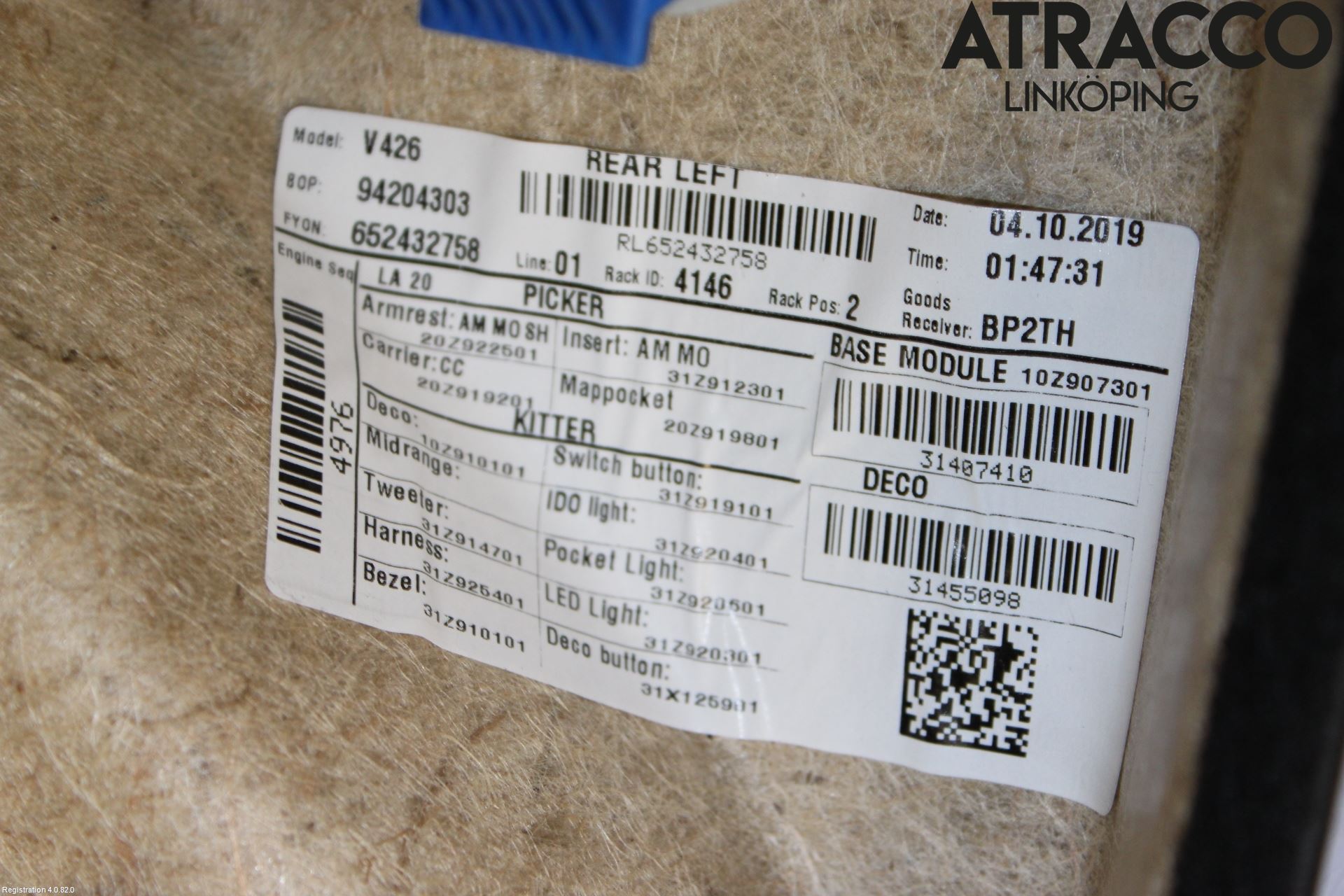 Volvo XC60 18- Dörrklädsel Vä