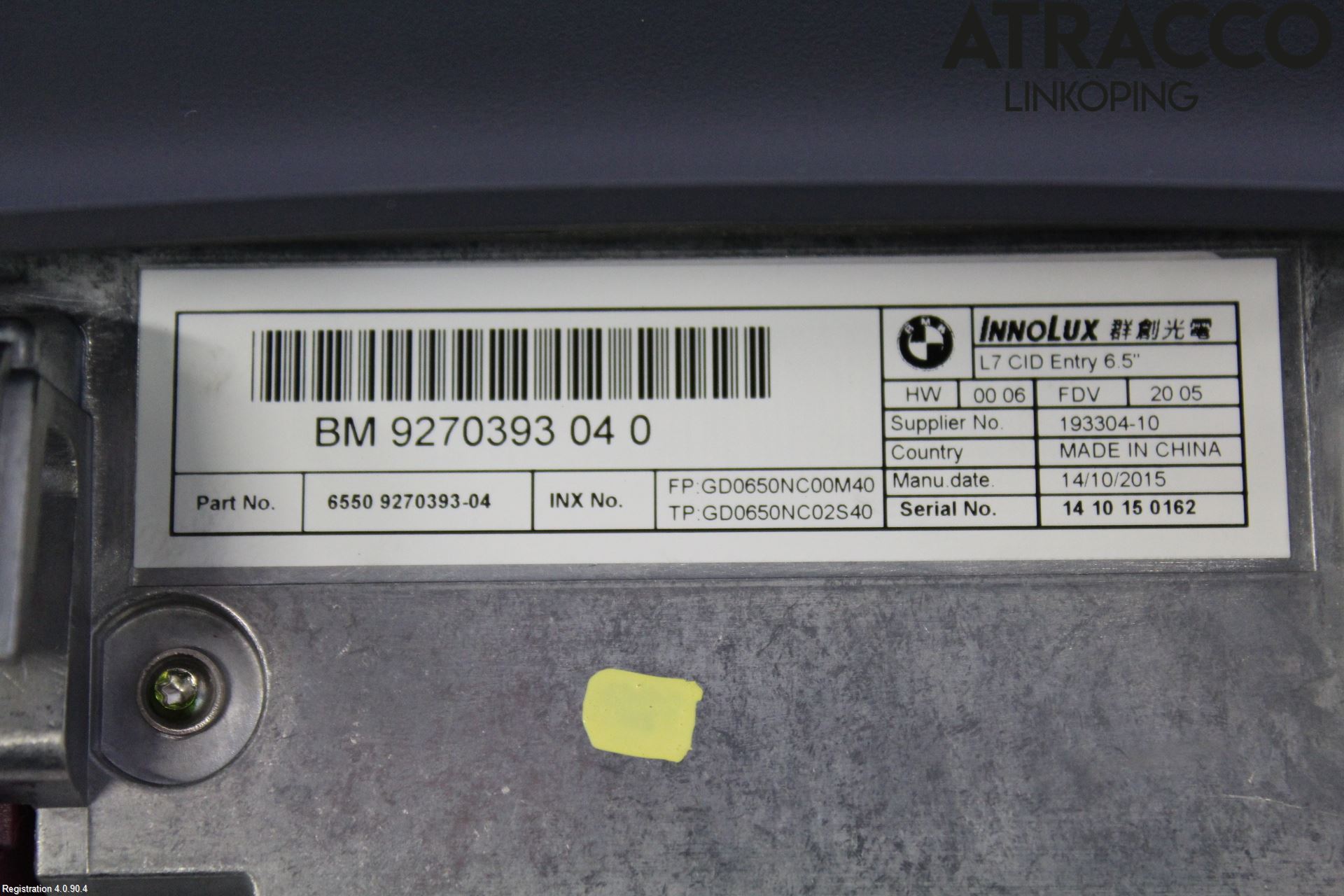 BMW 3 F30/F31/F80 12-19 Multifunktionsdisplay