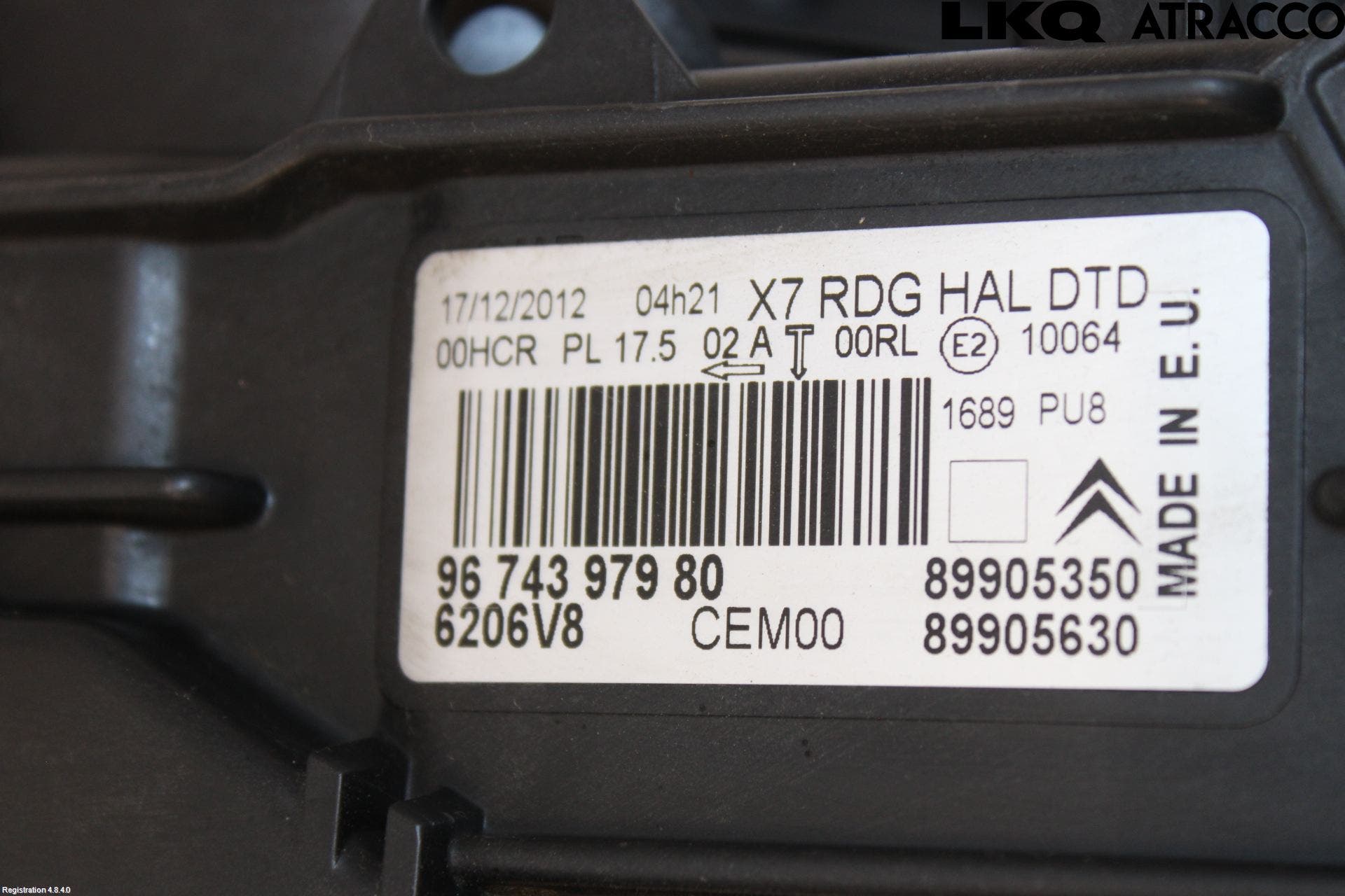 Citroen C5 08-17 Strålkastare Höger