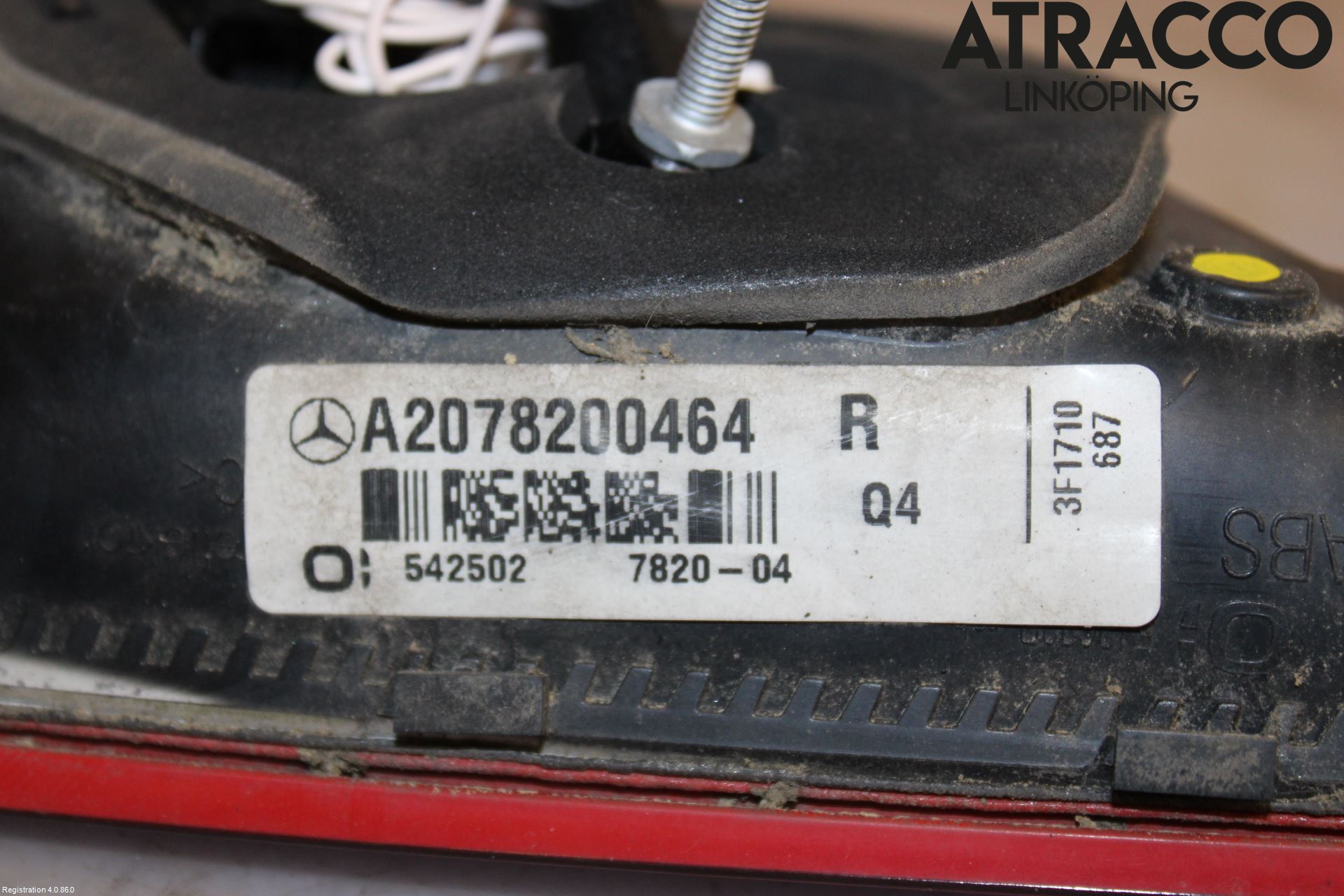 Mercedes-Benz MB E-KLASS (W212) 09-16 Bakljus Lucka Hö