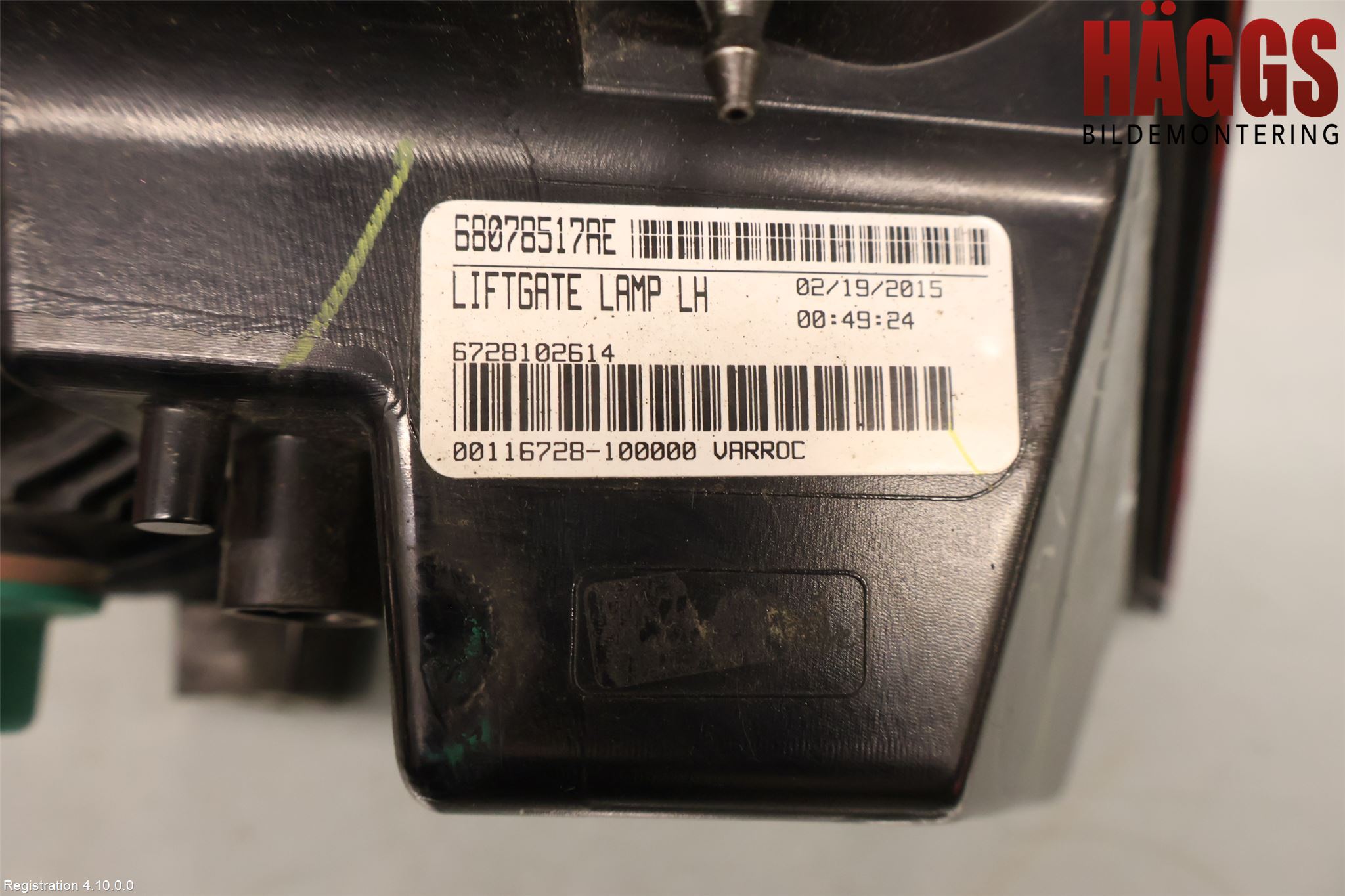 Fiat FREEMONT Bakljus Lucka Vä