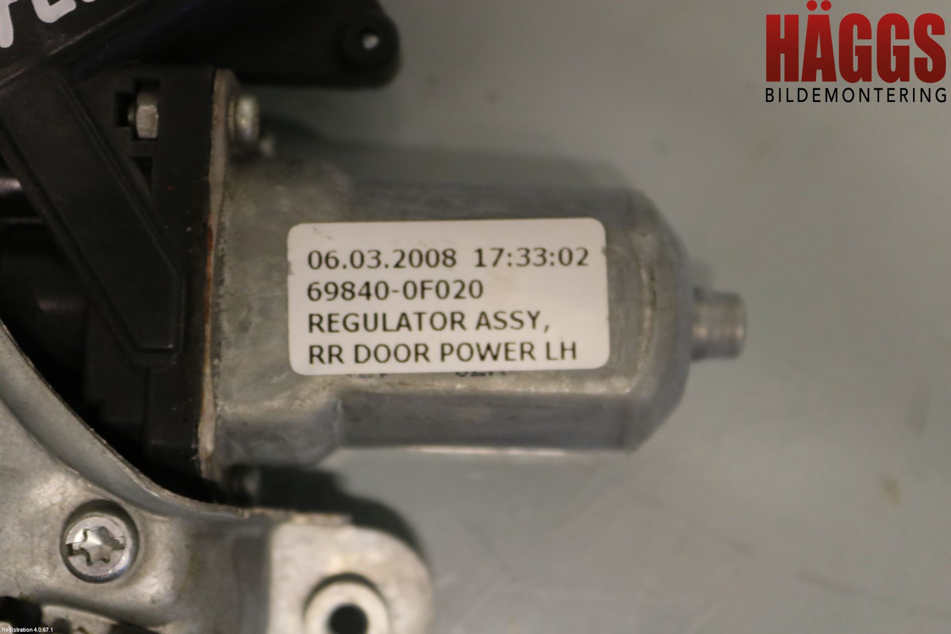 Toyota COROLLA VERSO 08-09 Fönsterhiss El Kompl