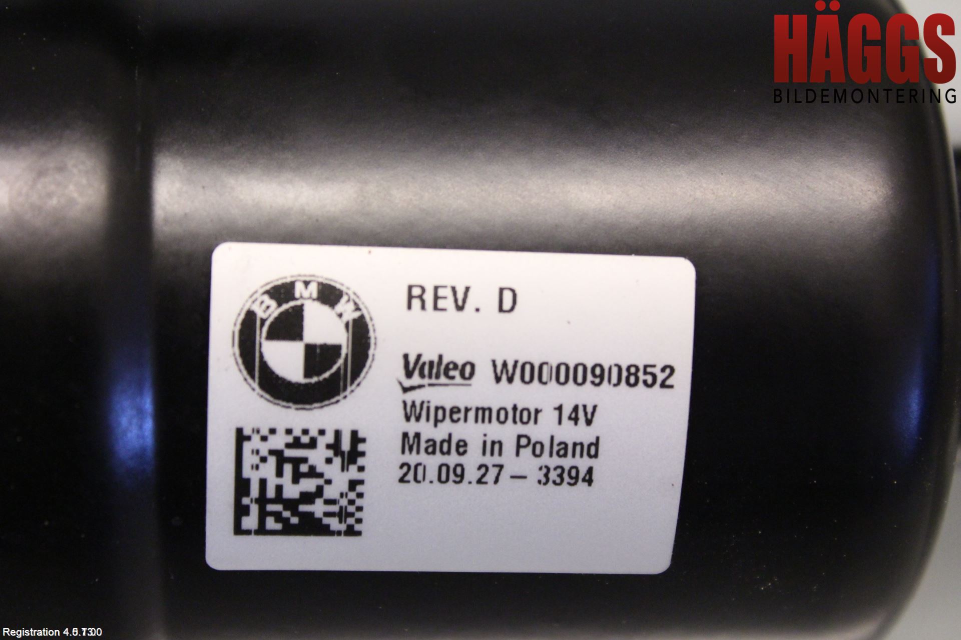 BMW 3 G20/G21/G80/G81 19- Torkarmotor Vindruta