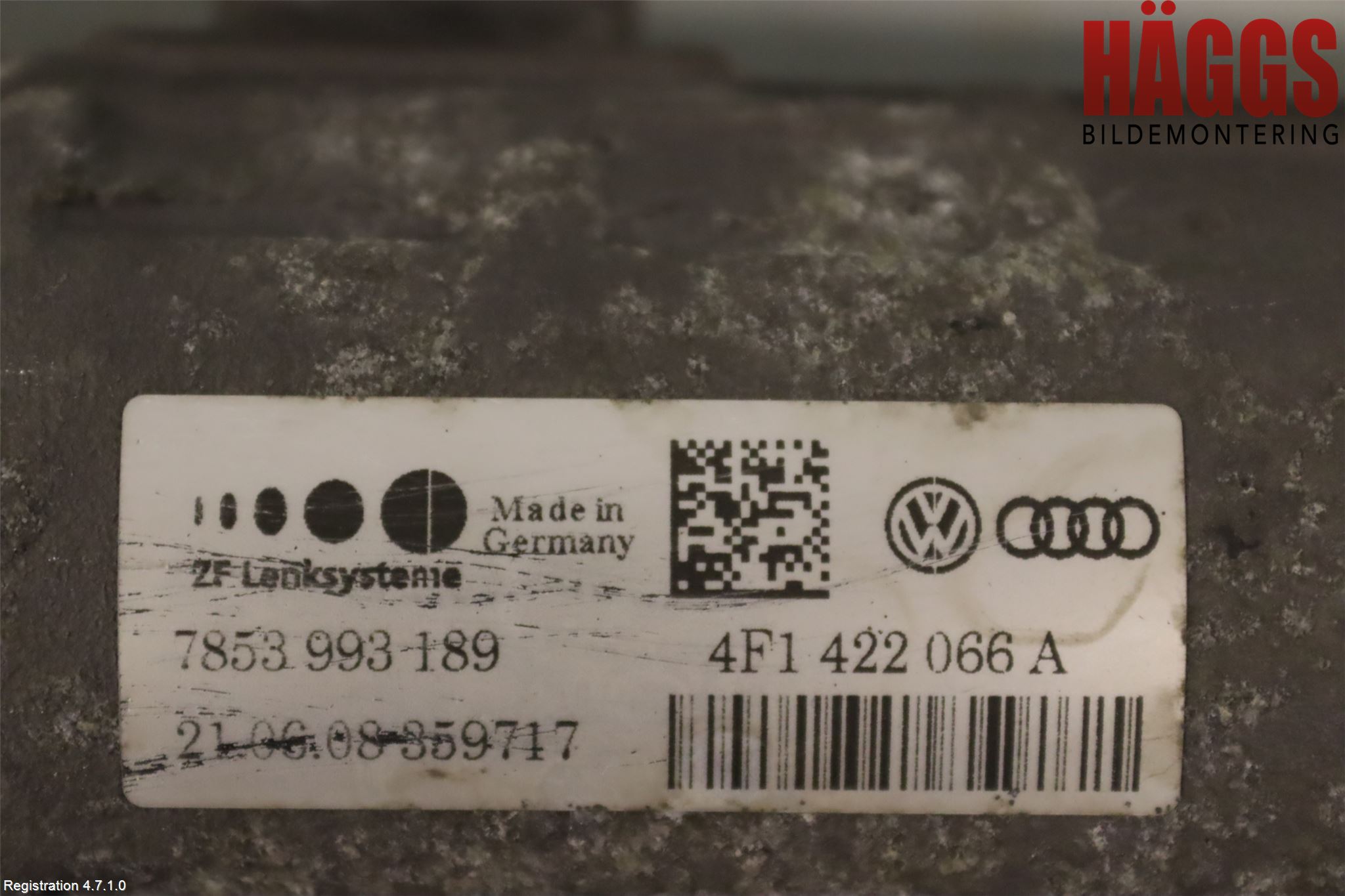 Audi A6/S6     05-11 Styrväxel Servo -Snäcka