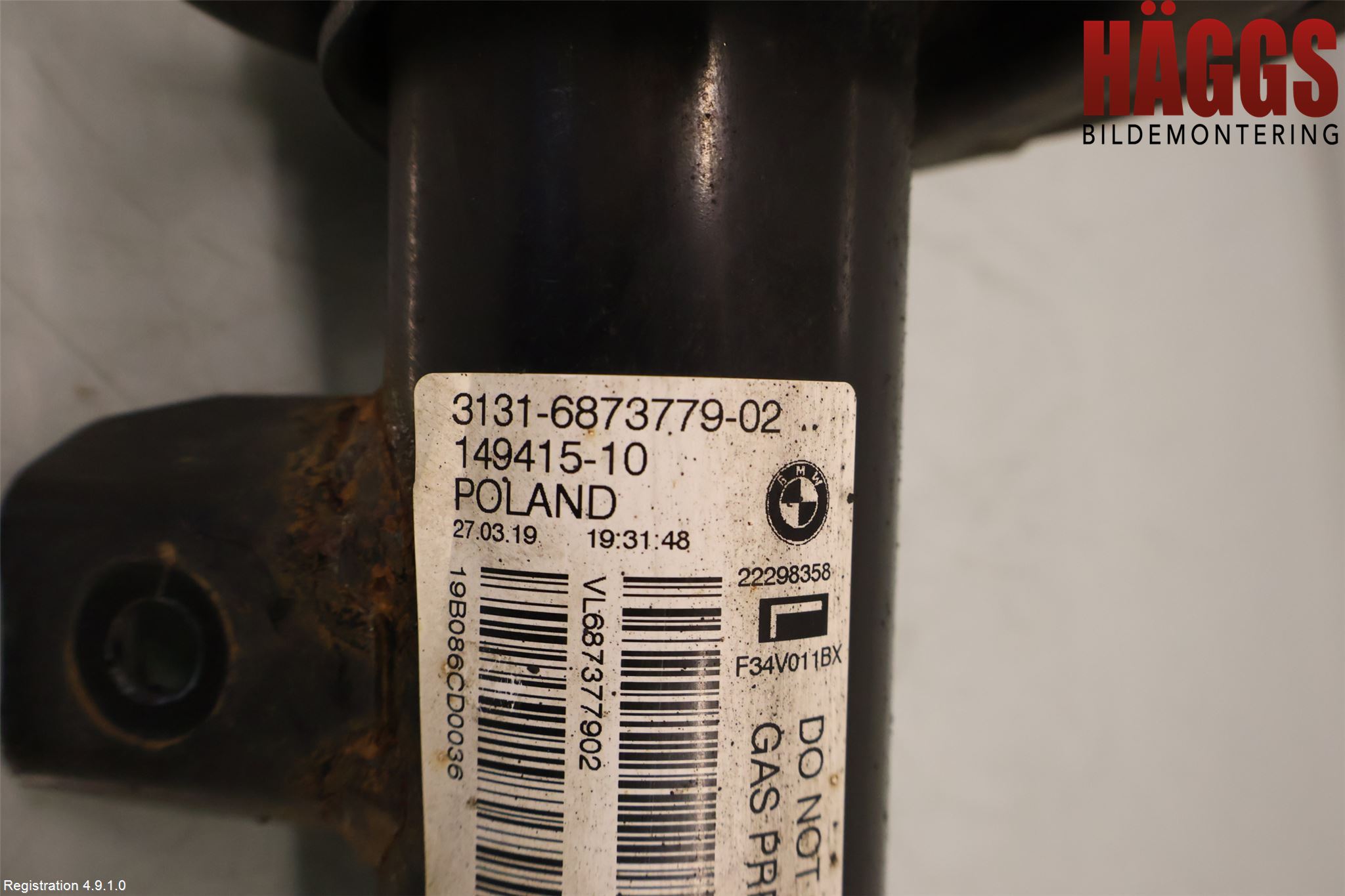BMW 3 GT F34 13-19 Fjäderben Fram Vänster
