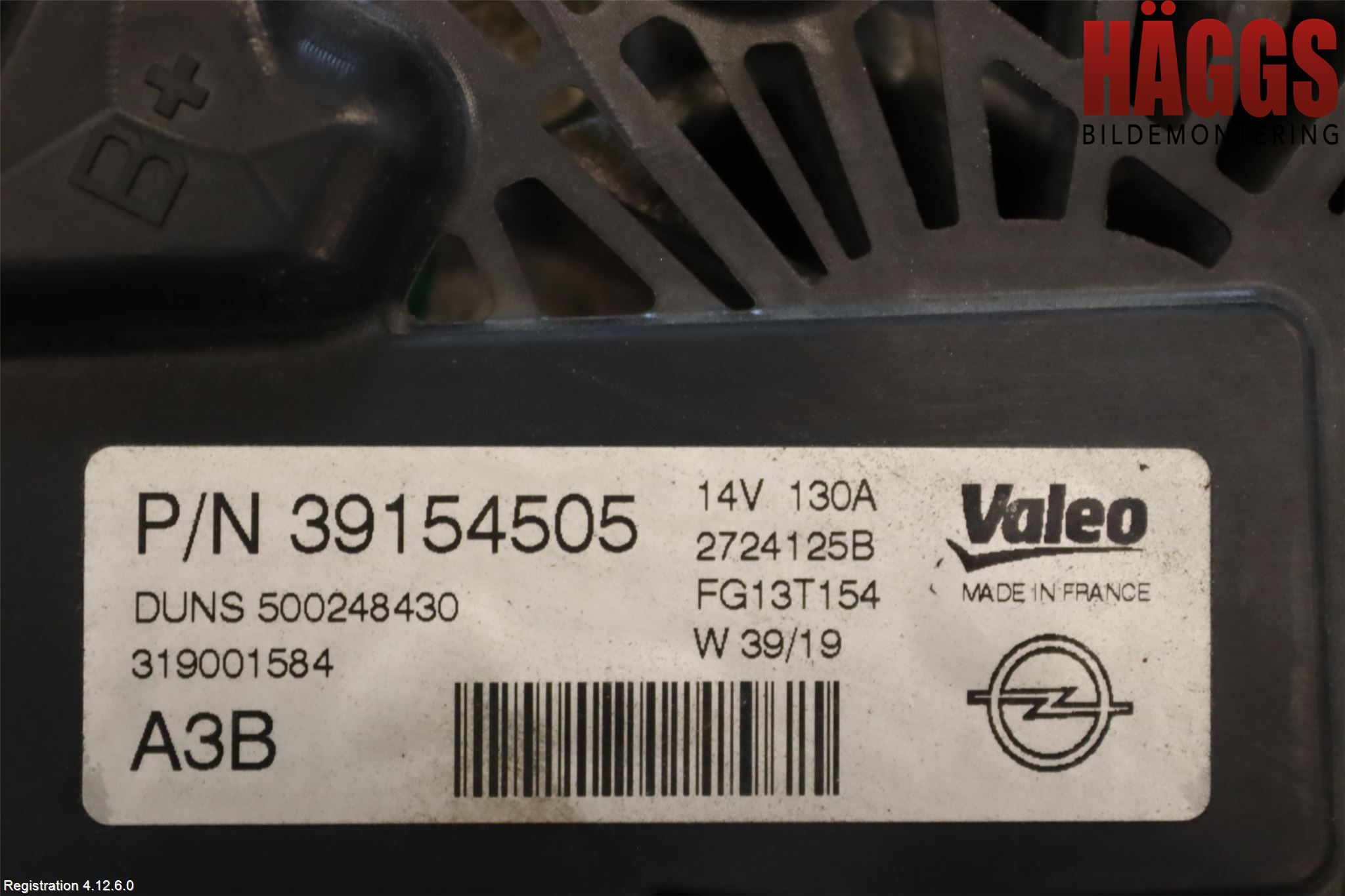 Opel ASTRA K 16-22 Generator