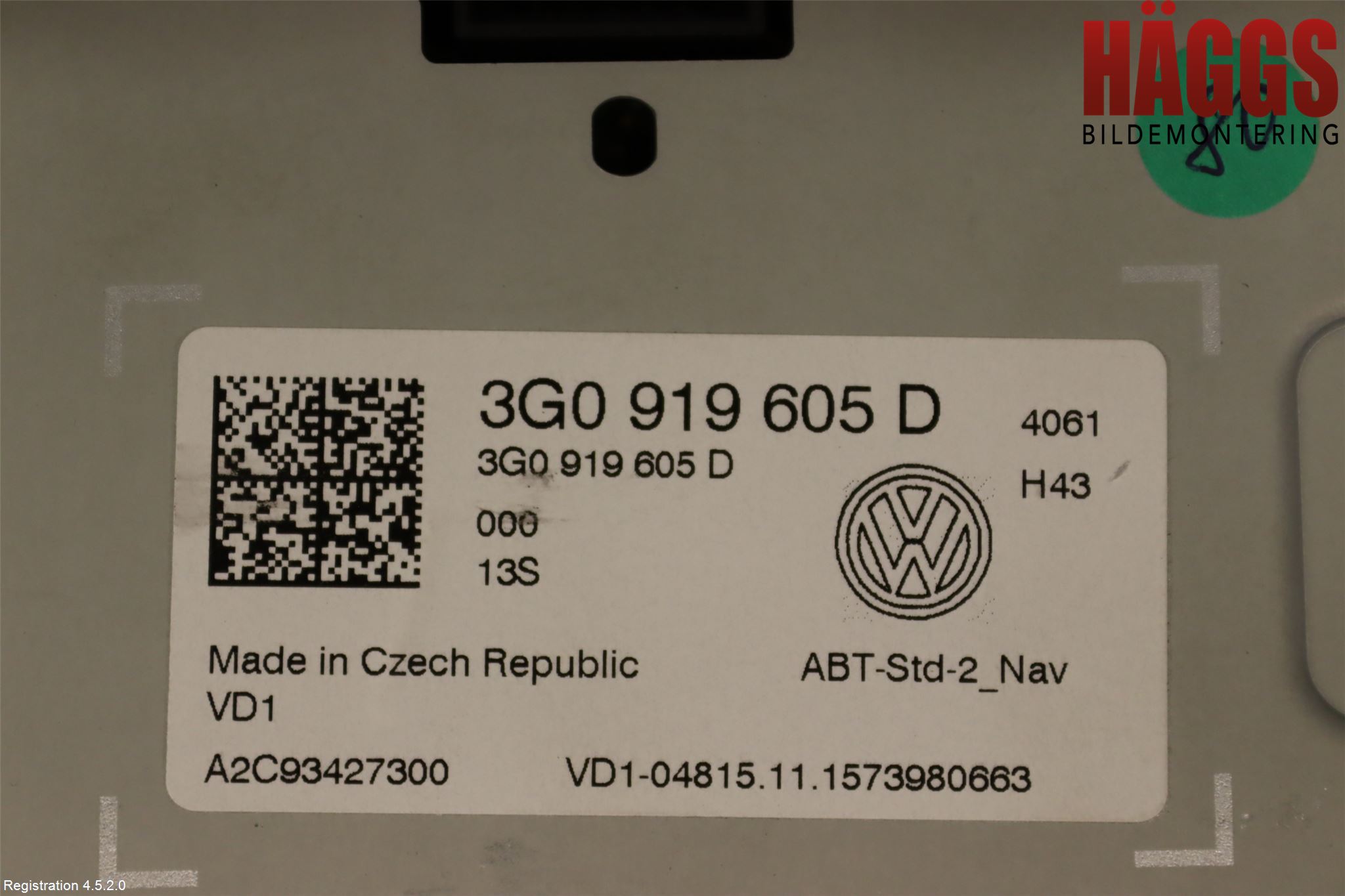 Volkswagen VW GOLF / E-GOLF VII 13-20 Multifunktionsdisplay