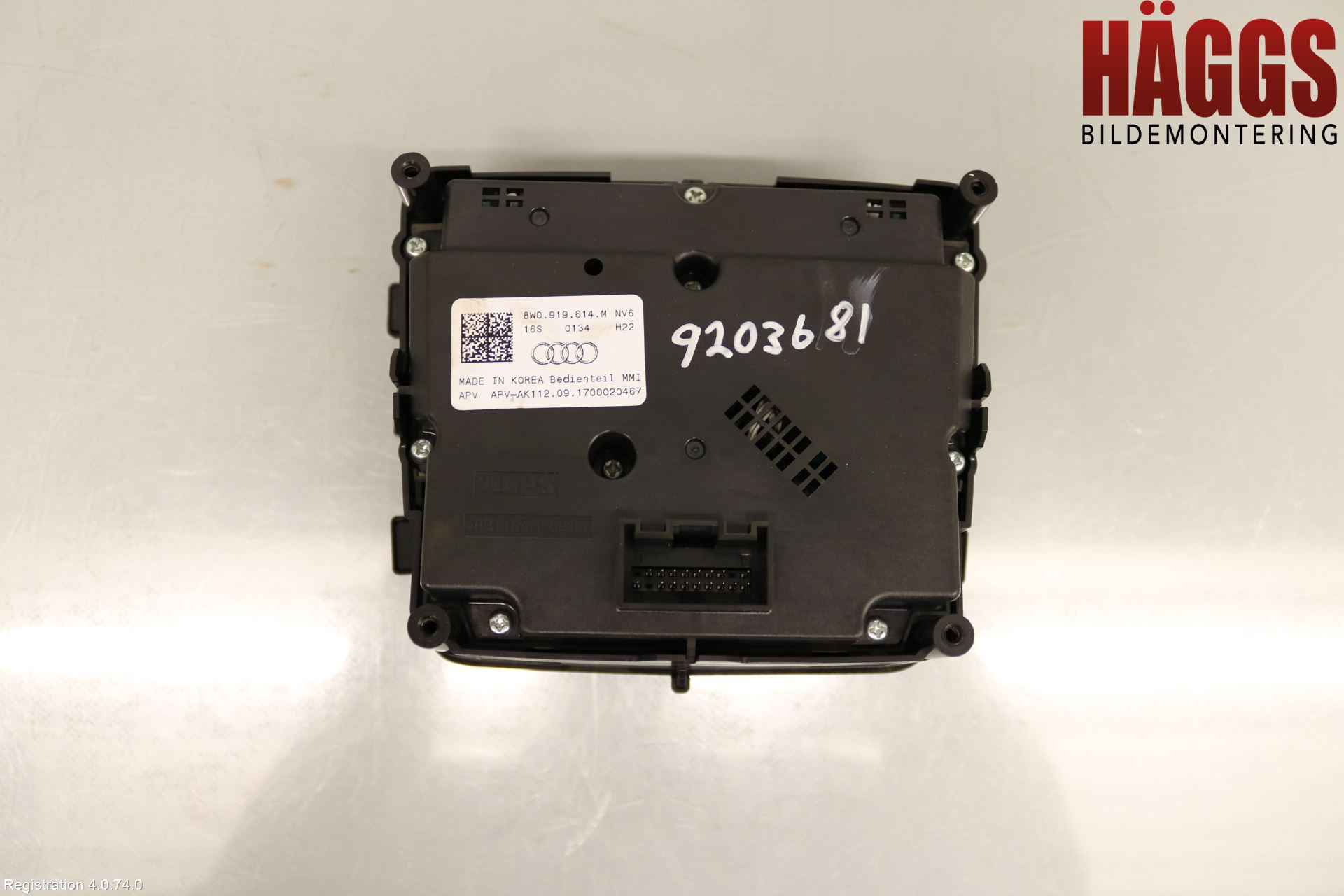 Audi A4/S4 B9 16-19 Strömställare Multifunktion