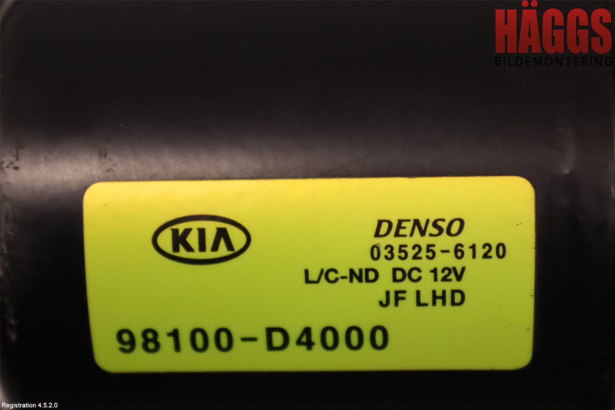 Kia OPTIMA 16-20 Torkarmotor Vindruta