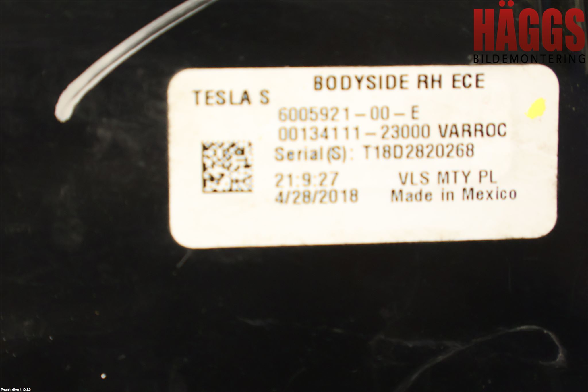 Tesla MODEL S 13- Bakljus Höger