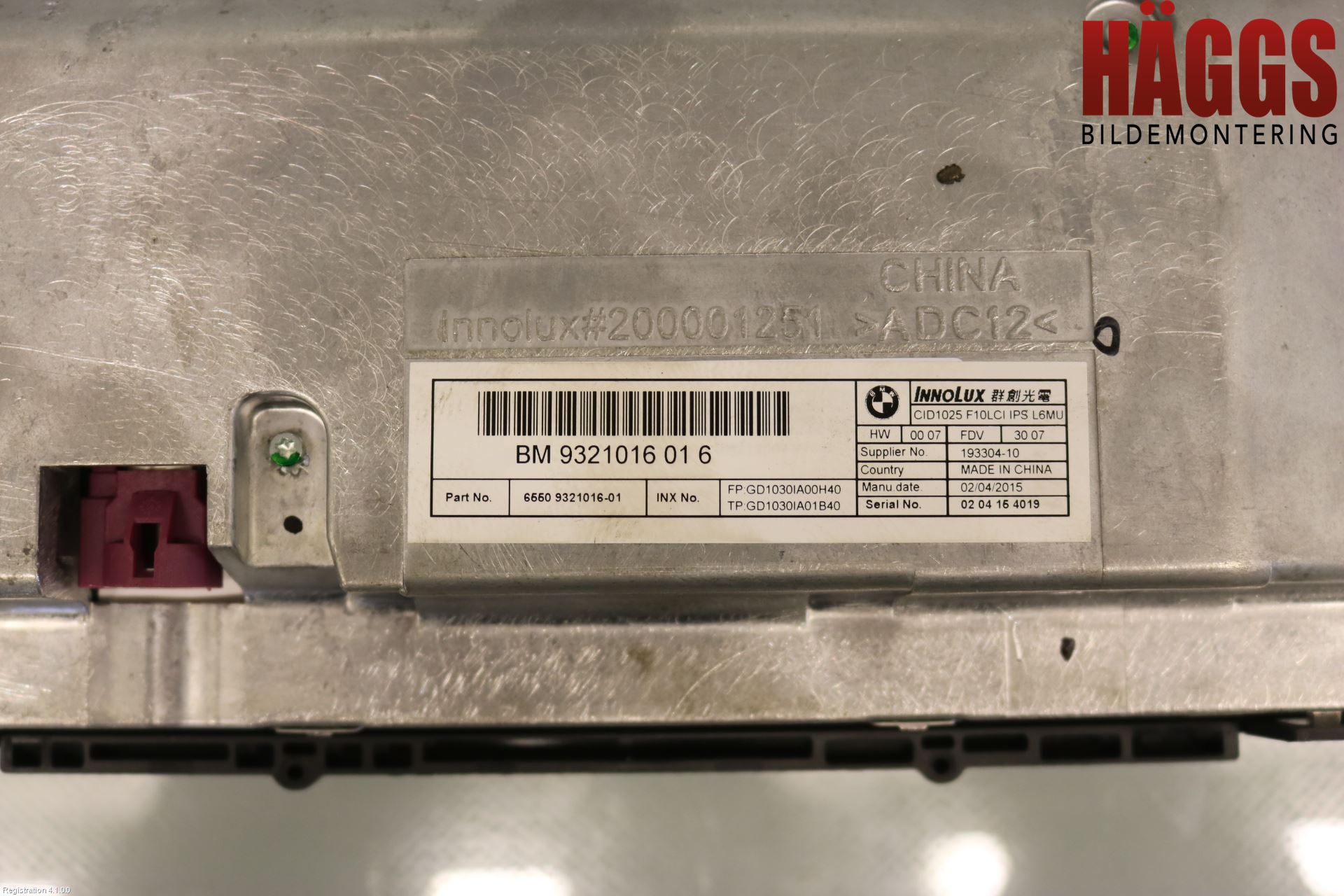 BMW 5 F10/F11/F18 09-17 Multifunktionsdisplay