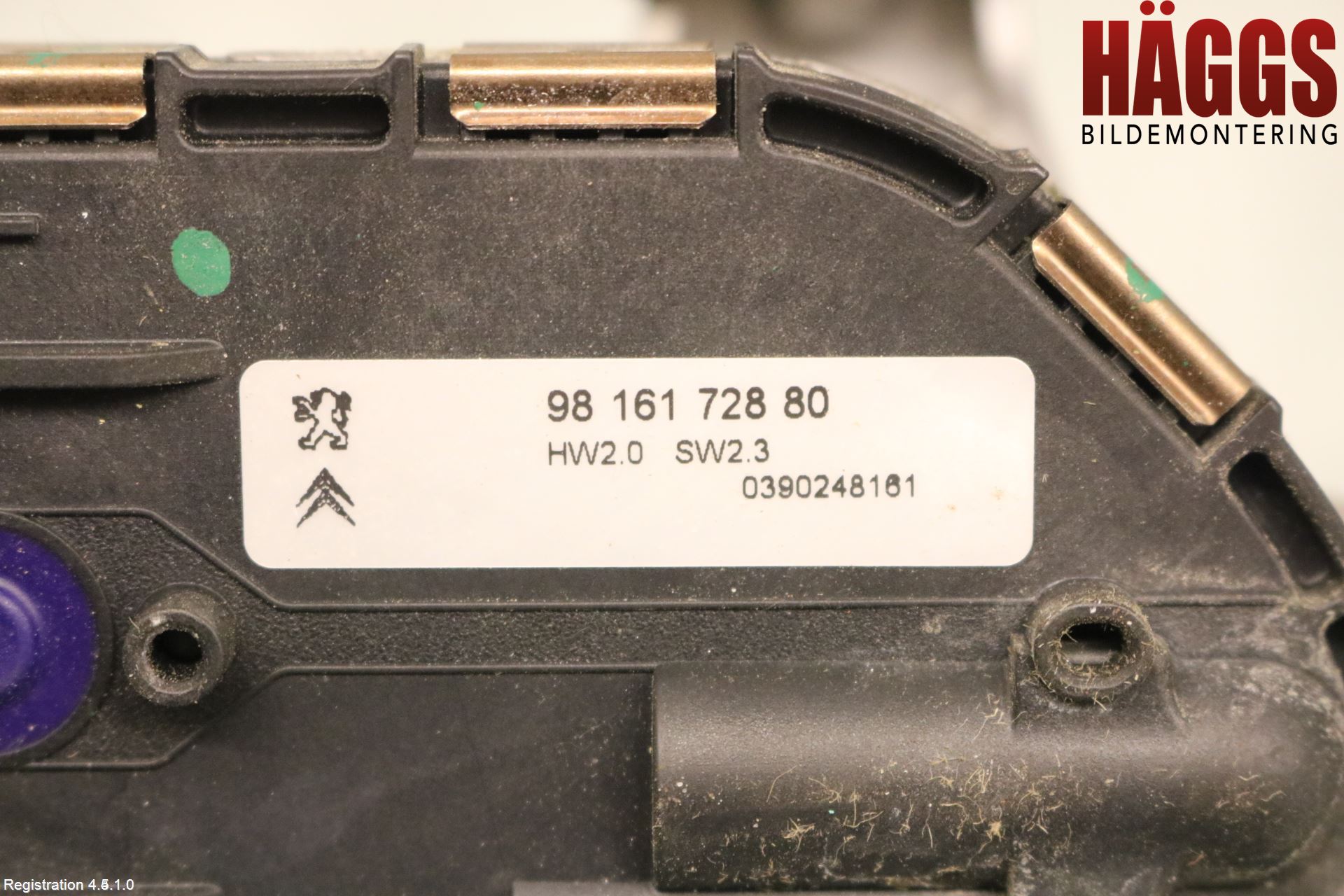 Citroen C4 SPACETOURER 19-22 Torkarmotor Vindruta
