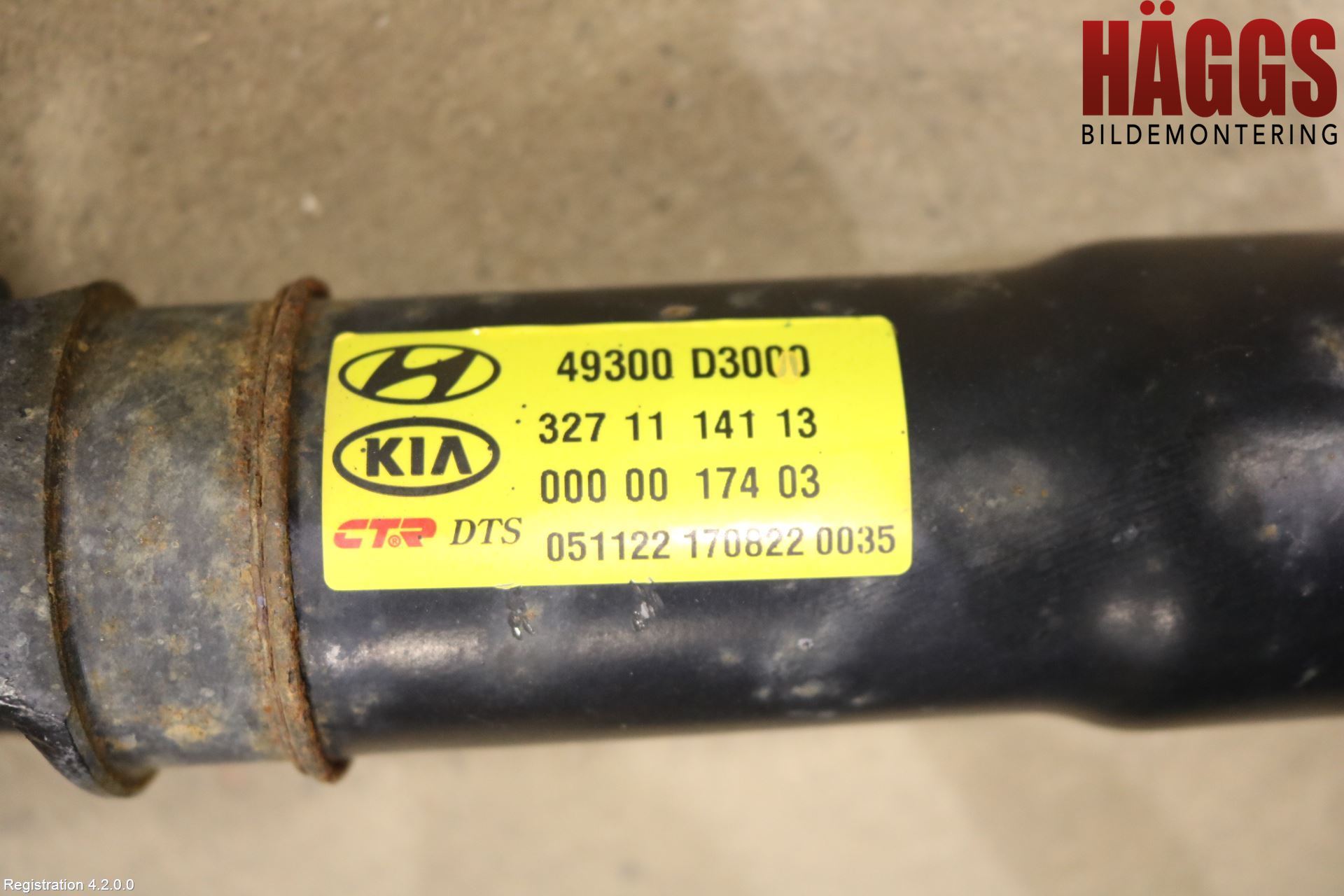 Kia SPORTAGE (QL) 16-21 Mellanaxel Komp