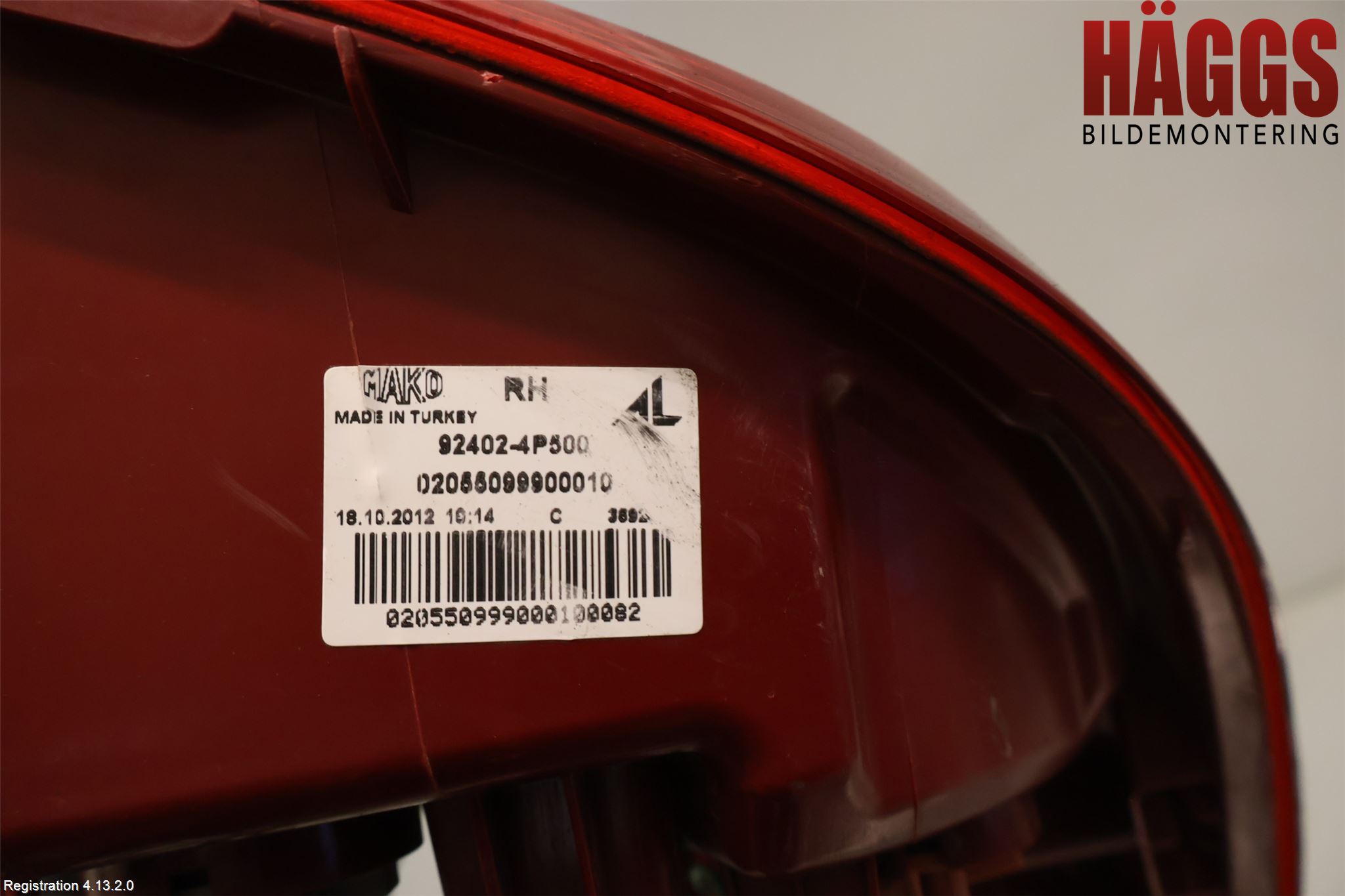 Hyundai i20 PB 09-14 Bakljus Höger