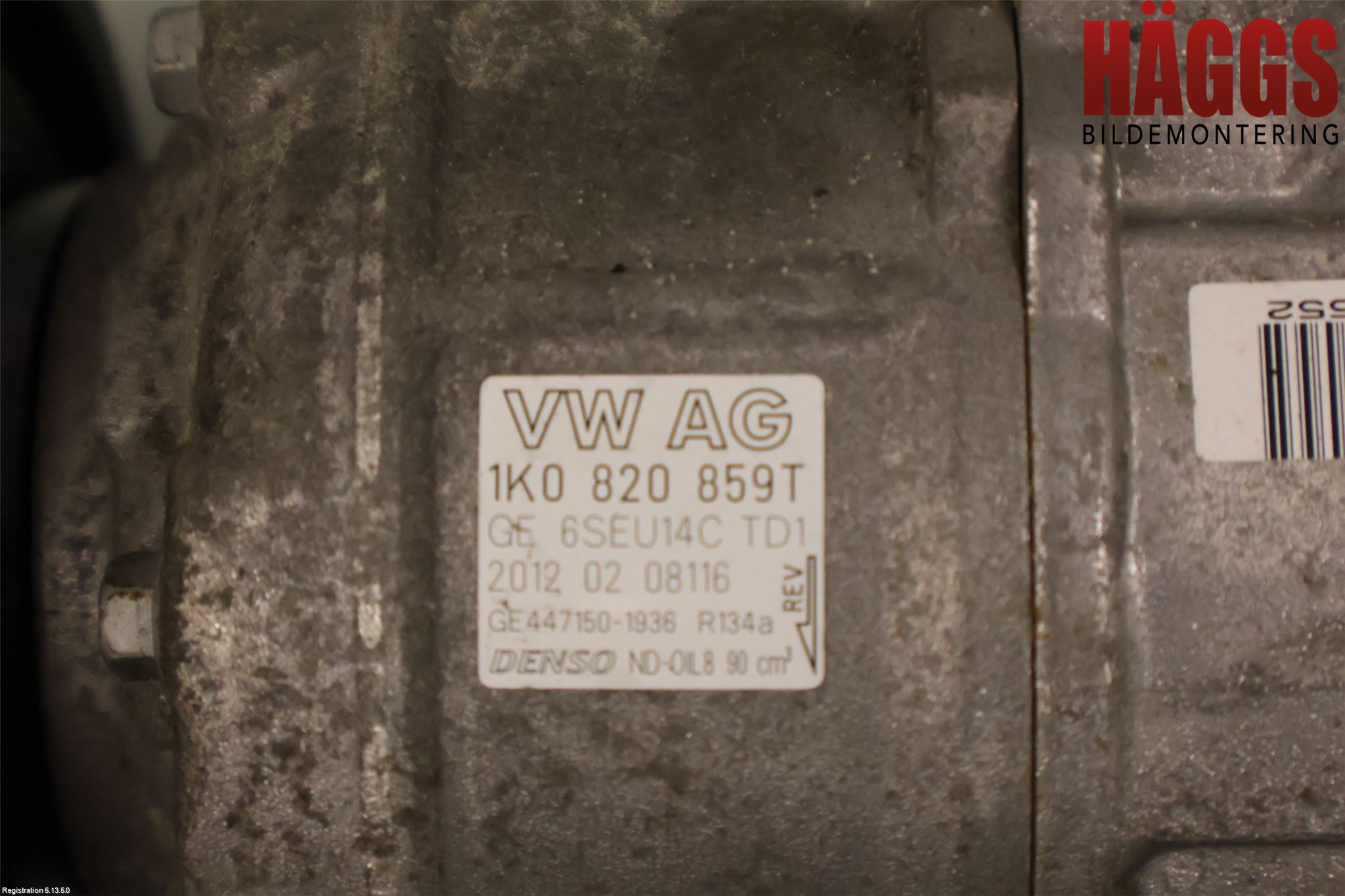 Volkswagen VW GOLF VI 09-13 Ac Kompressor