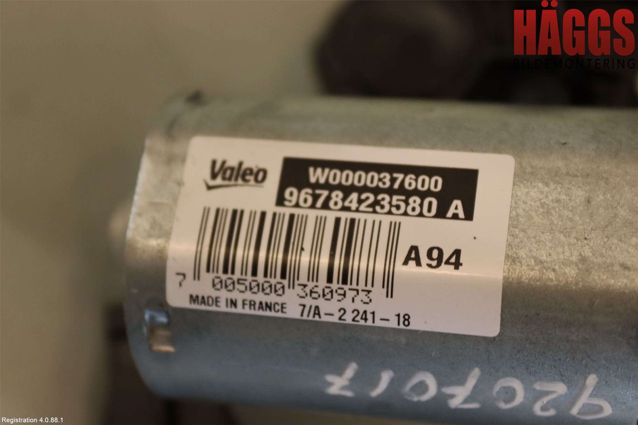Peugeot 2008 13-20 Torkarmotor Baklucka