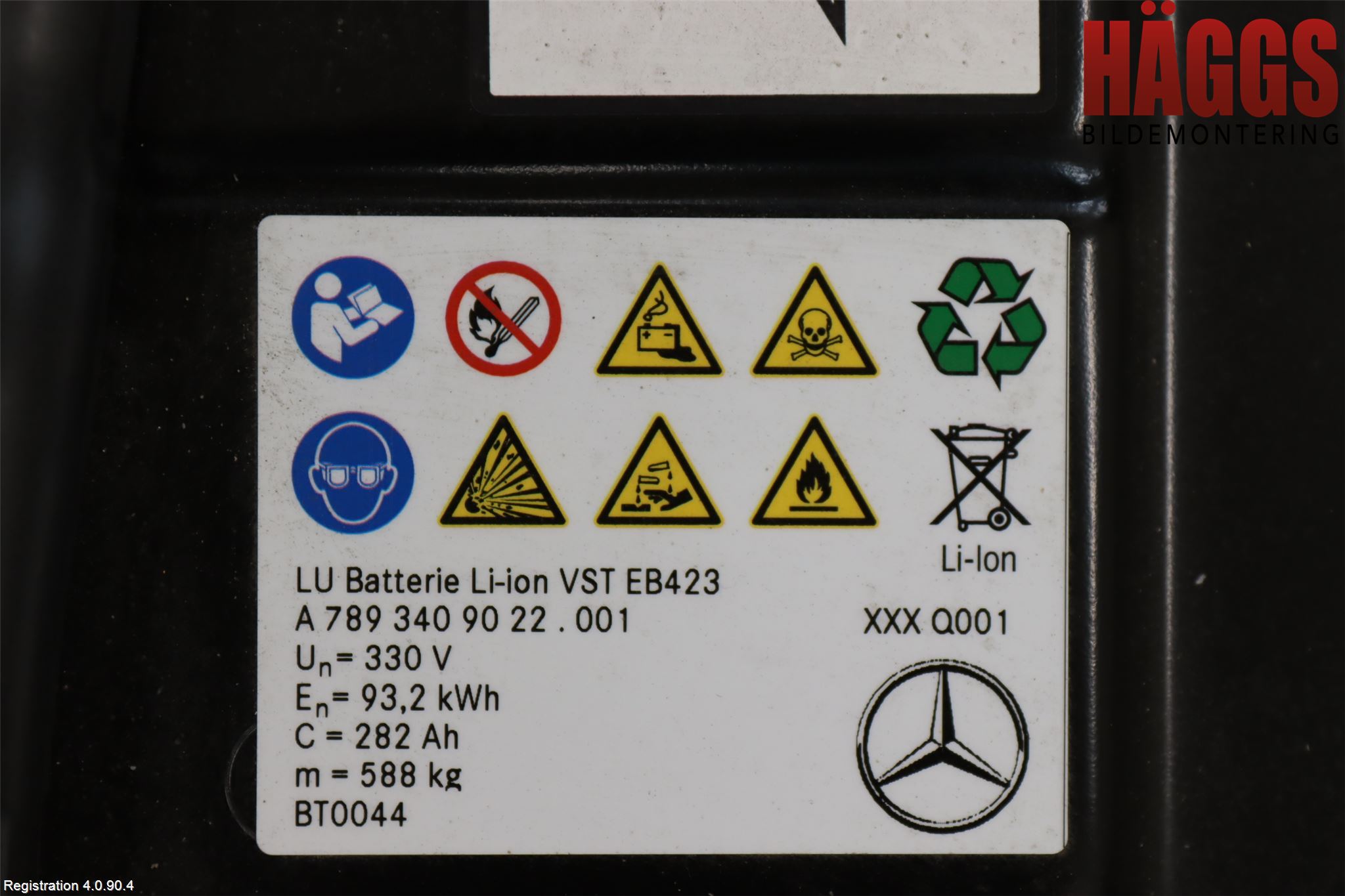 Mercedes-Benz MB EQE (V295) 22- Batteri Högspänning