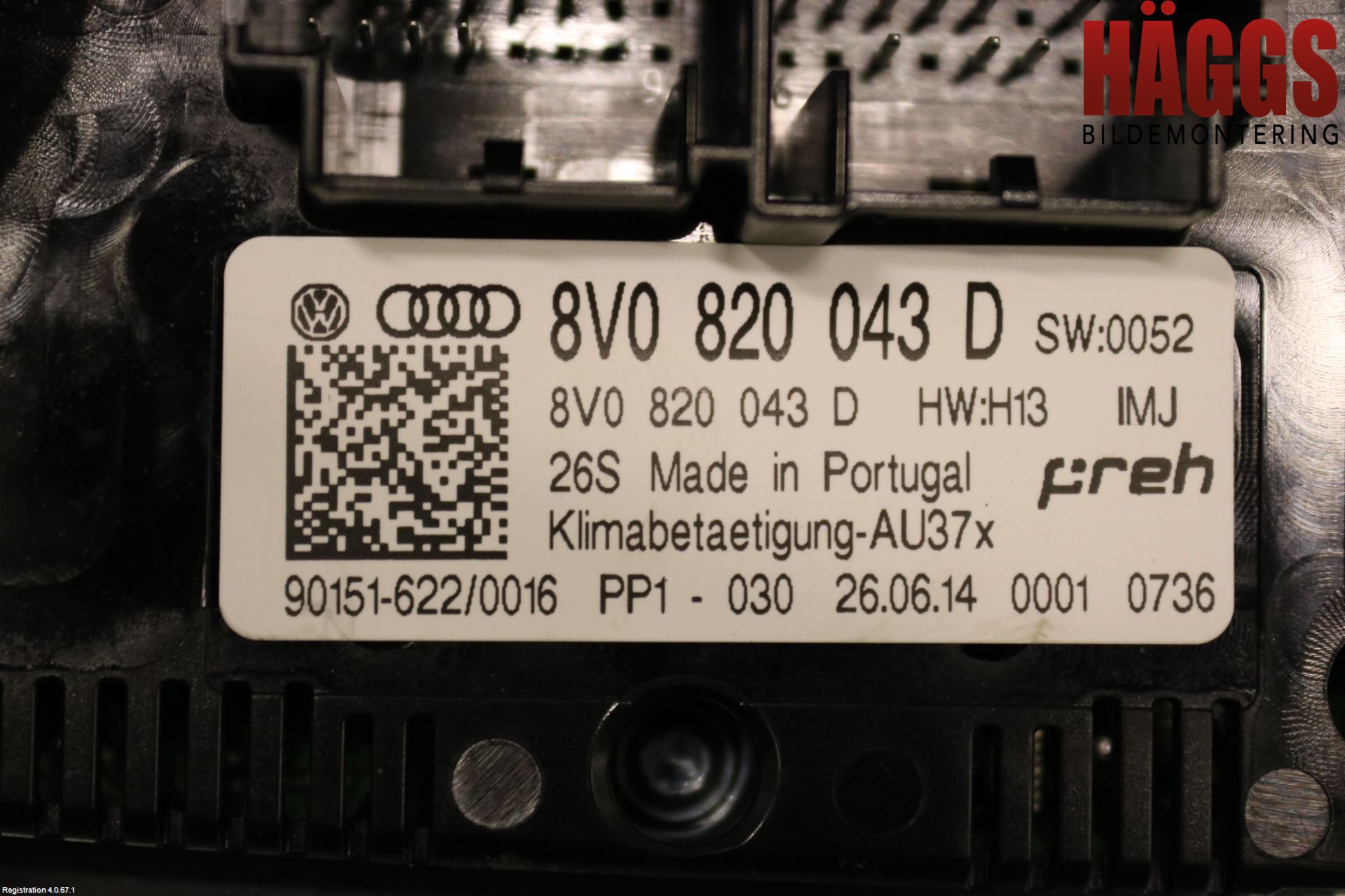 Audi A3/S3 8V 13-20 Ac Styrenhet Ac Manöveren