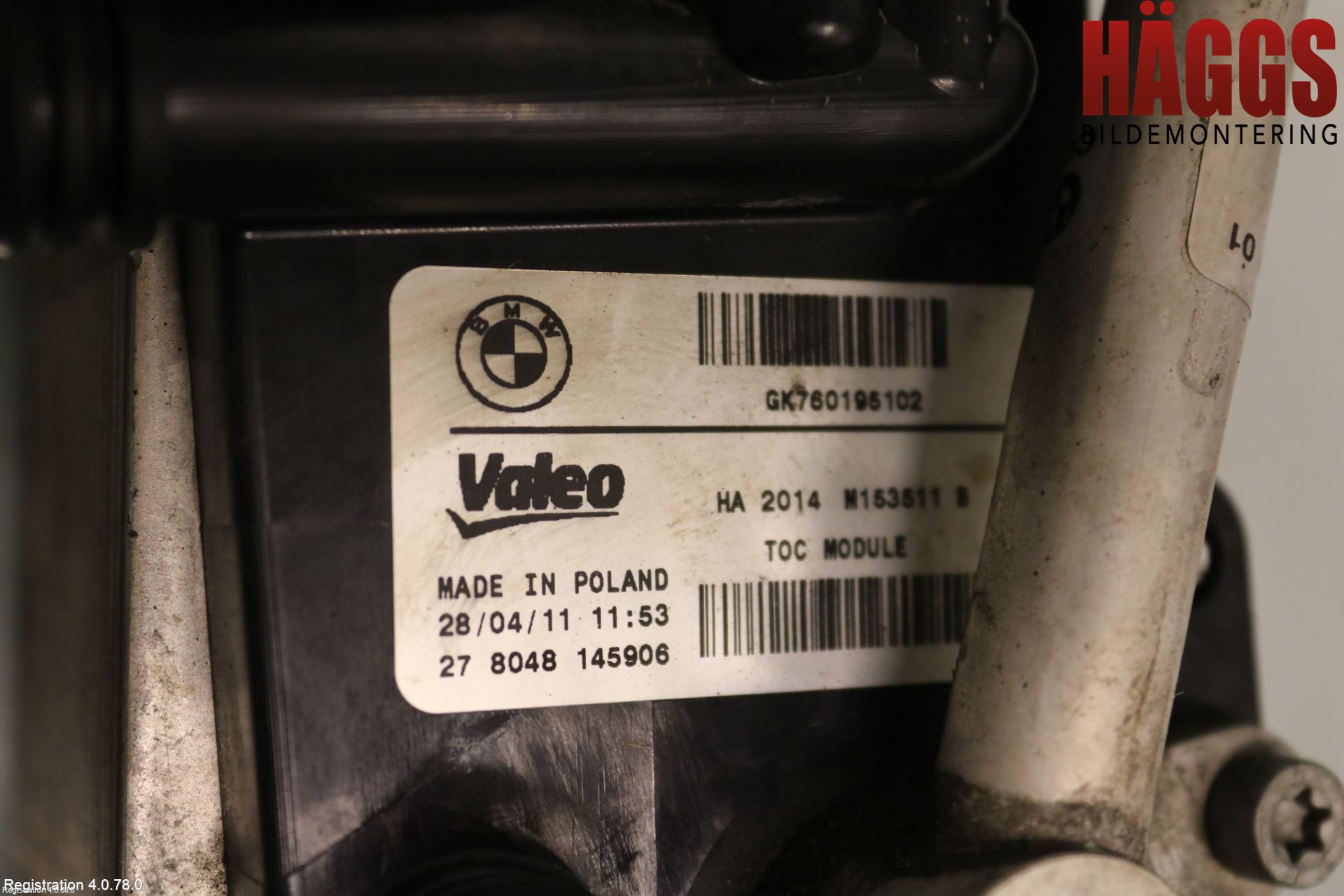 BMW 5 F10/F11/F18 09-17 Oljekylare Automat