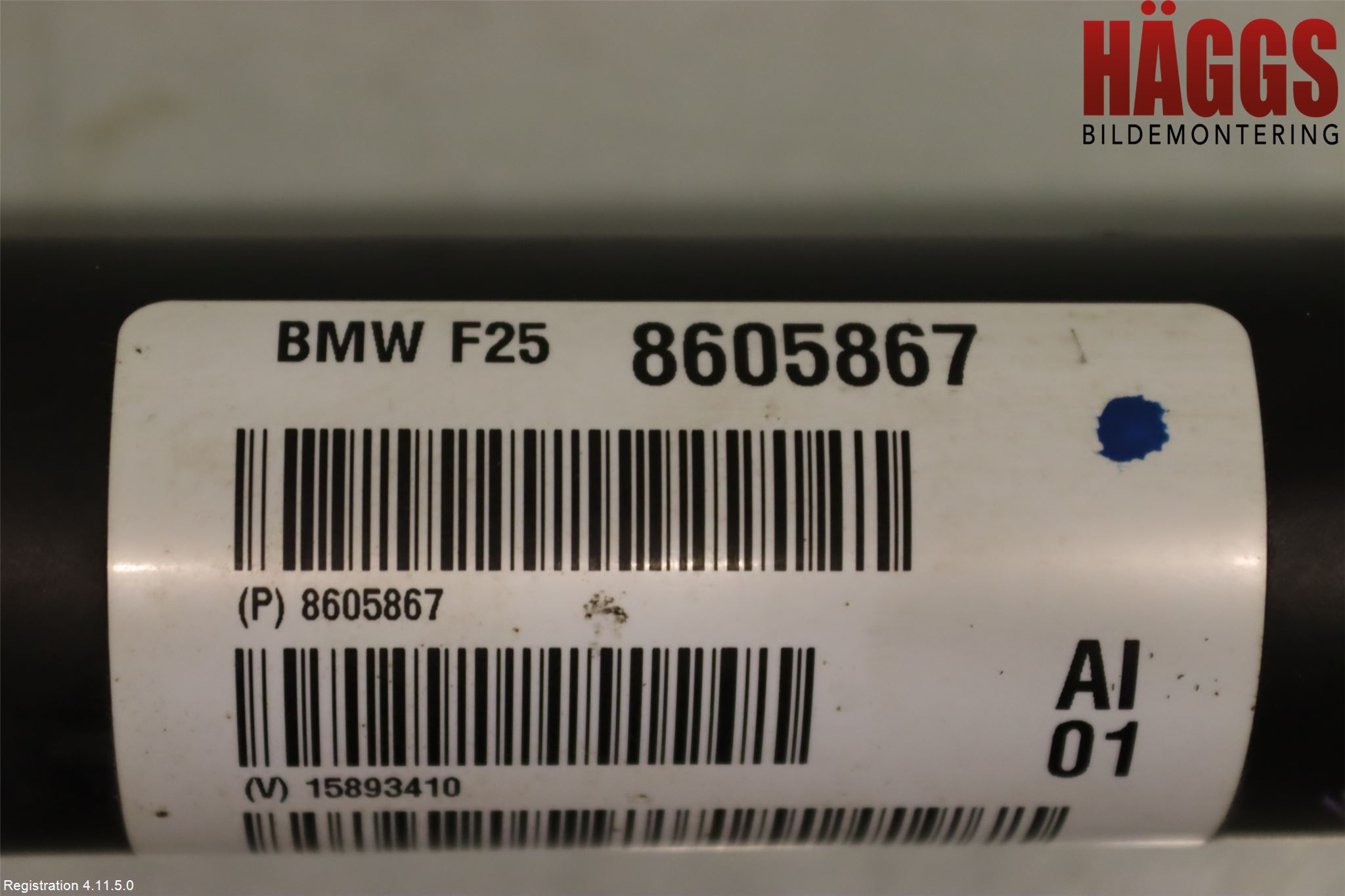 BMW X3 F25 10-17 Mellanaxel Främre 4Wd