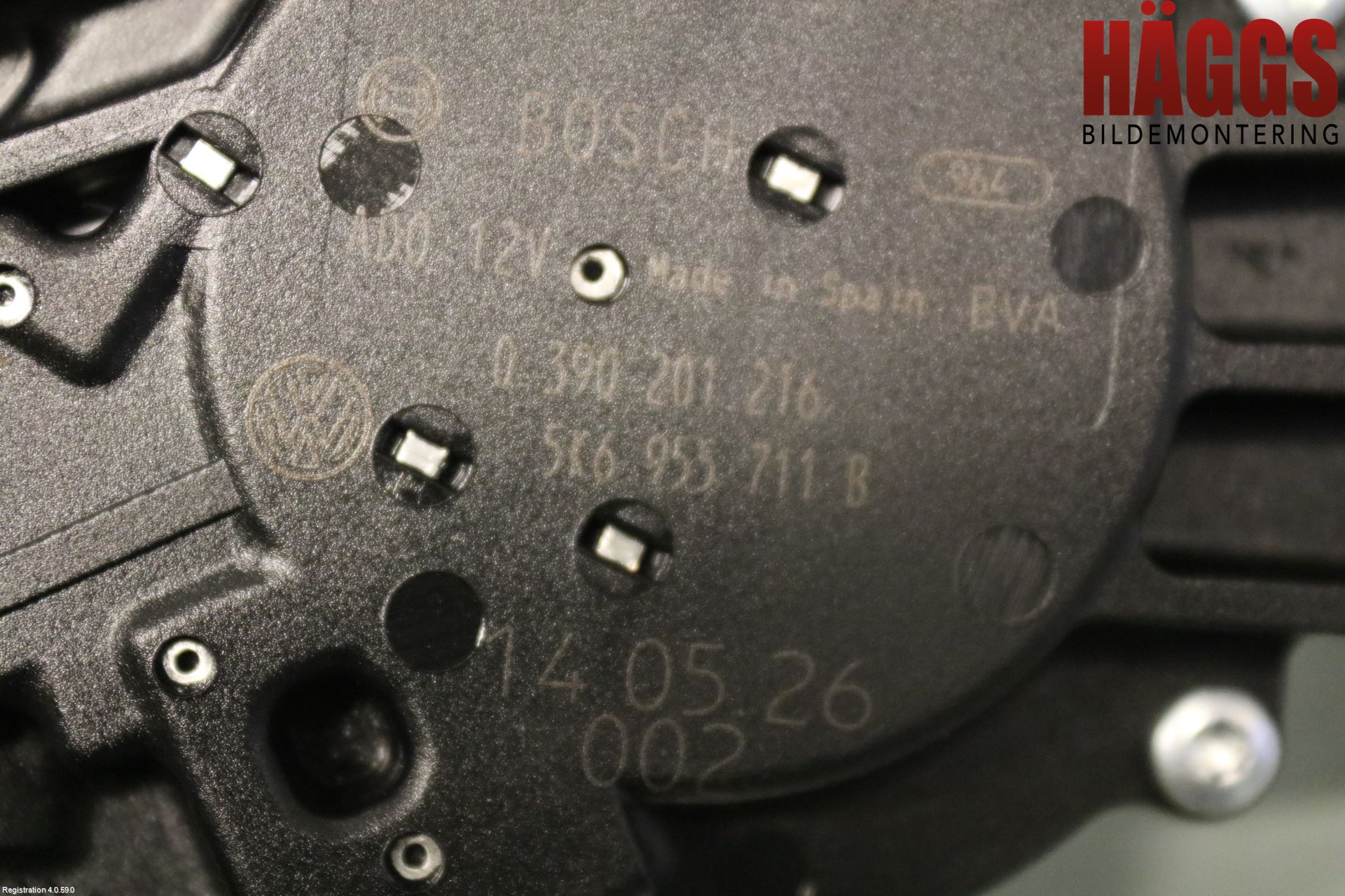 Volkswagen VW POLO 10-17 Torkarmotor Baklucka