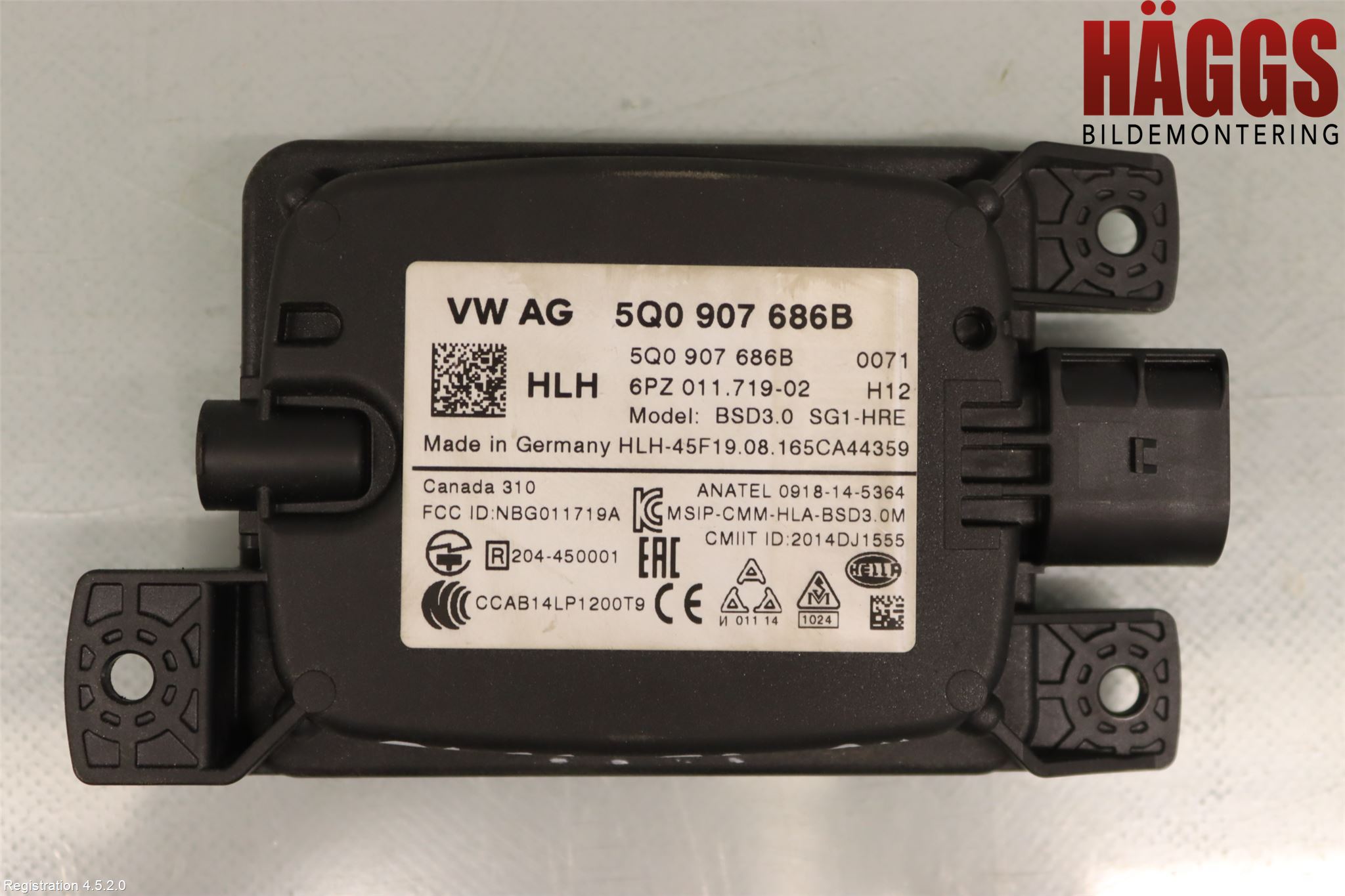 Volkswagen VW SHARAN 11- Sensor Aktivt Kollisionsskydd