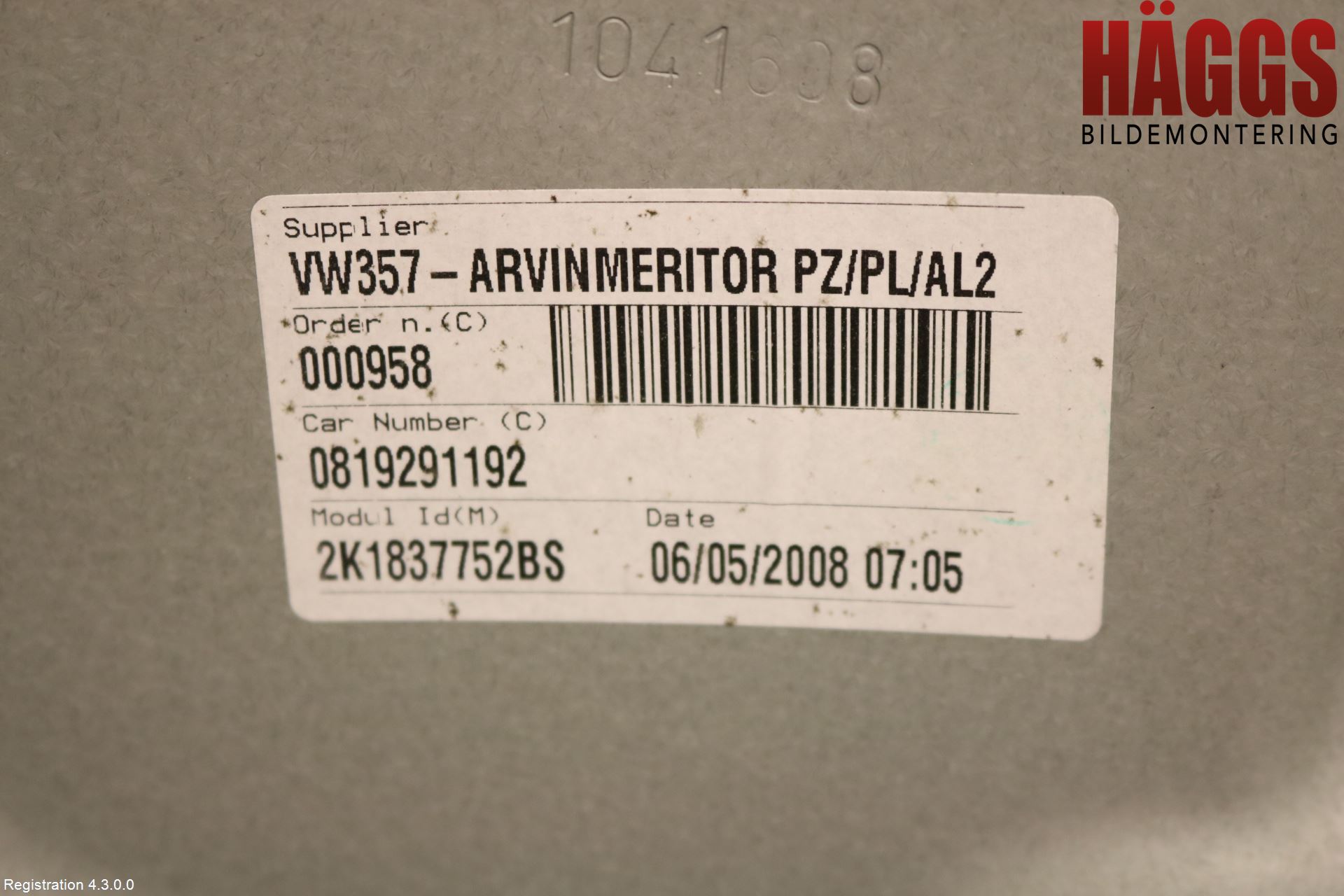 Volkswagen VW CADDY      04-10 Fönsterhissmekanism