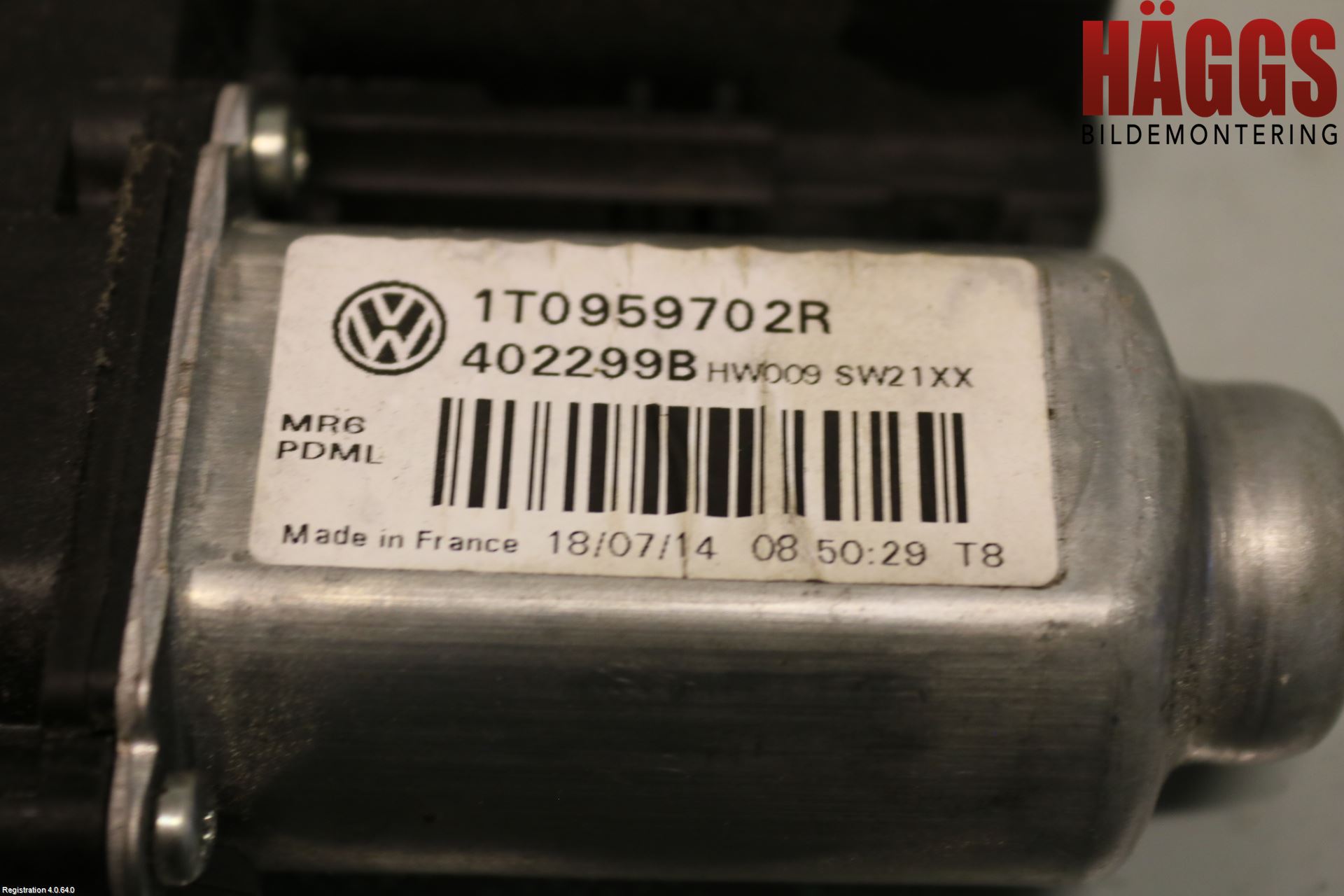 Volkswagen VW CADDY 11-15 Fönsterhissmotor