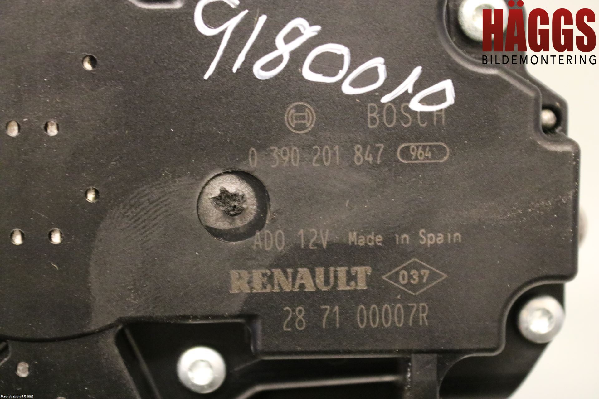Renault MEGANE III 09-15 Torkarmotor Baklucka