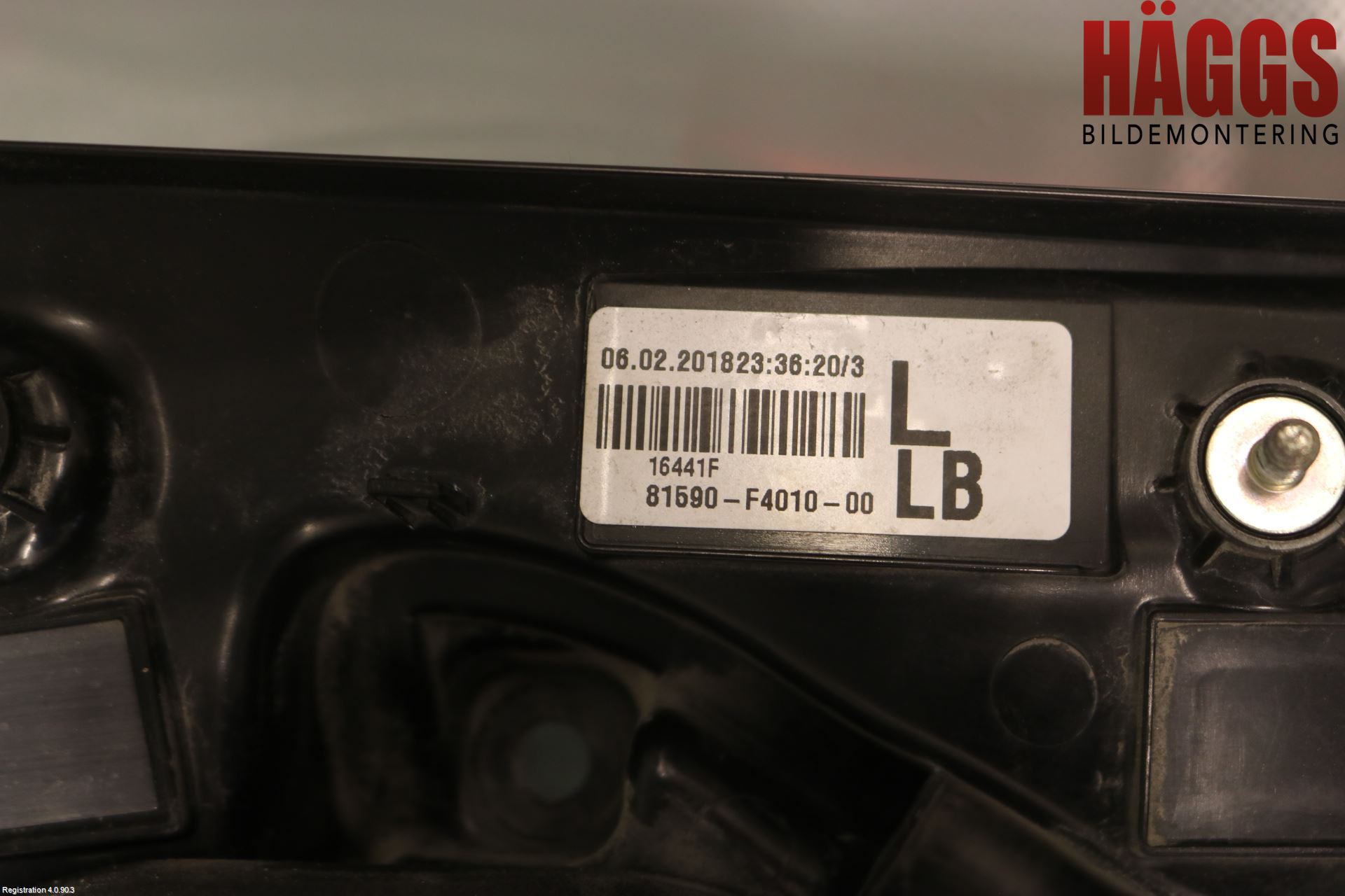 Toyota C-HR 16-23 Bakljus Lucka Vä