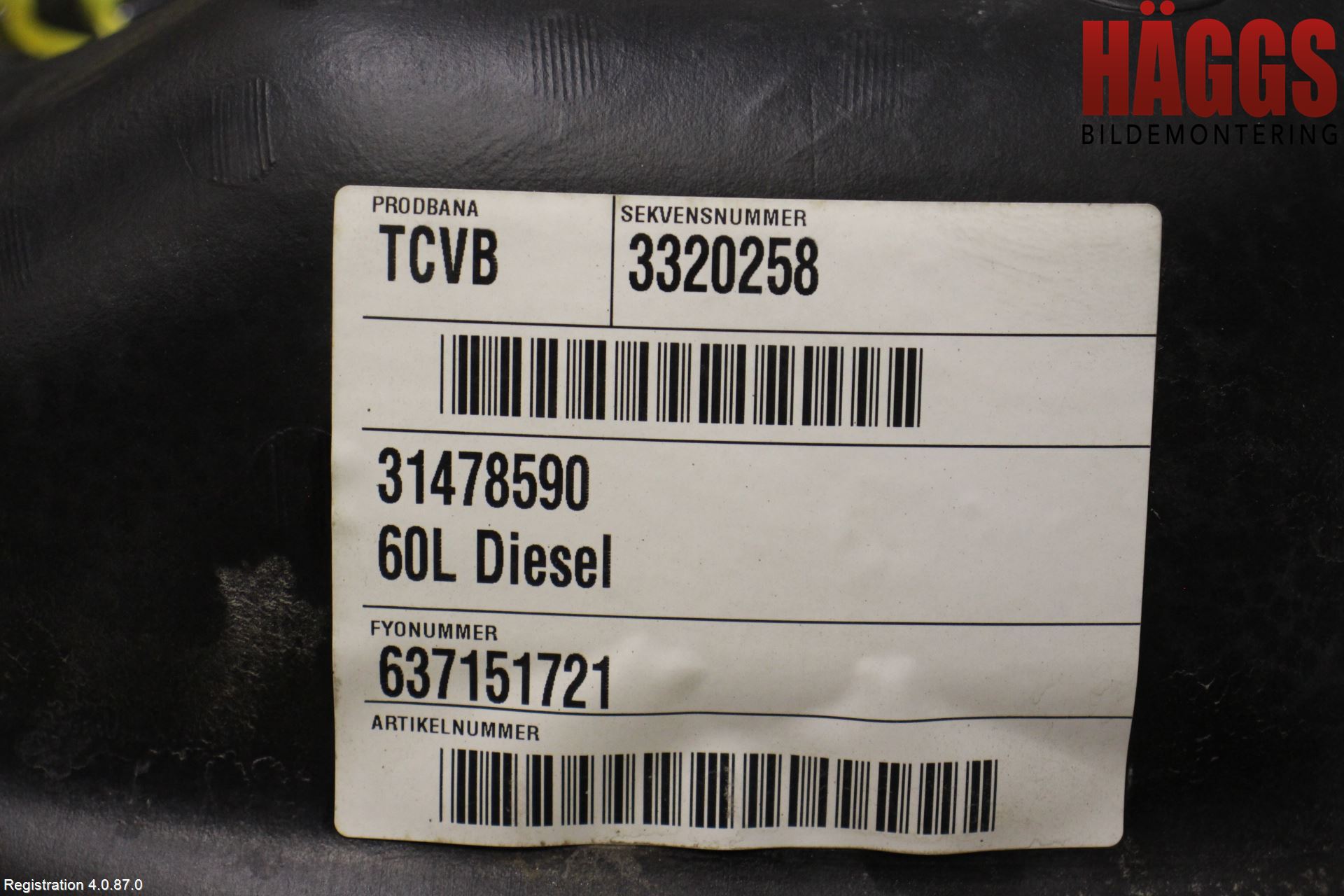Volvo V90 17->> Bränsletank Diesel