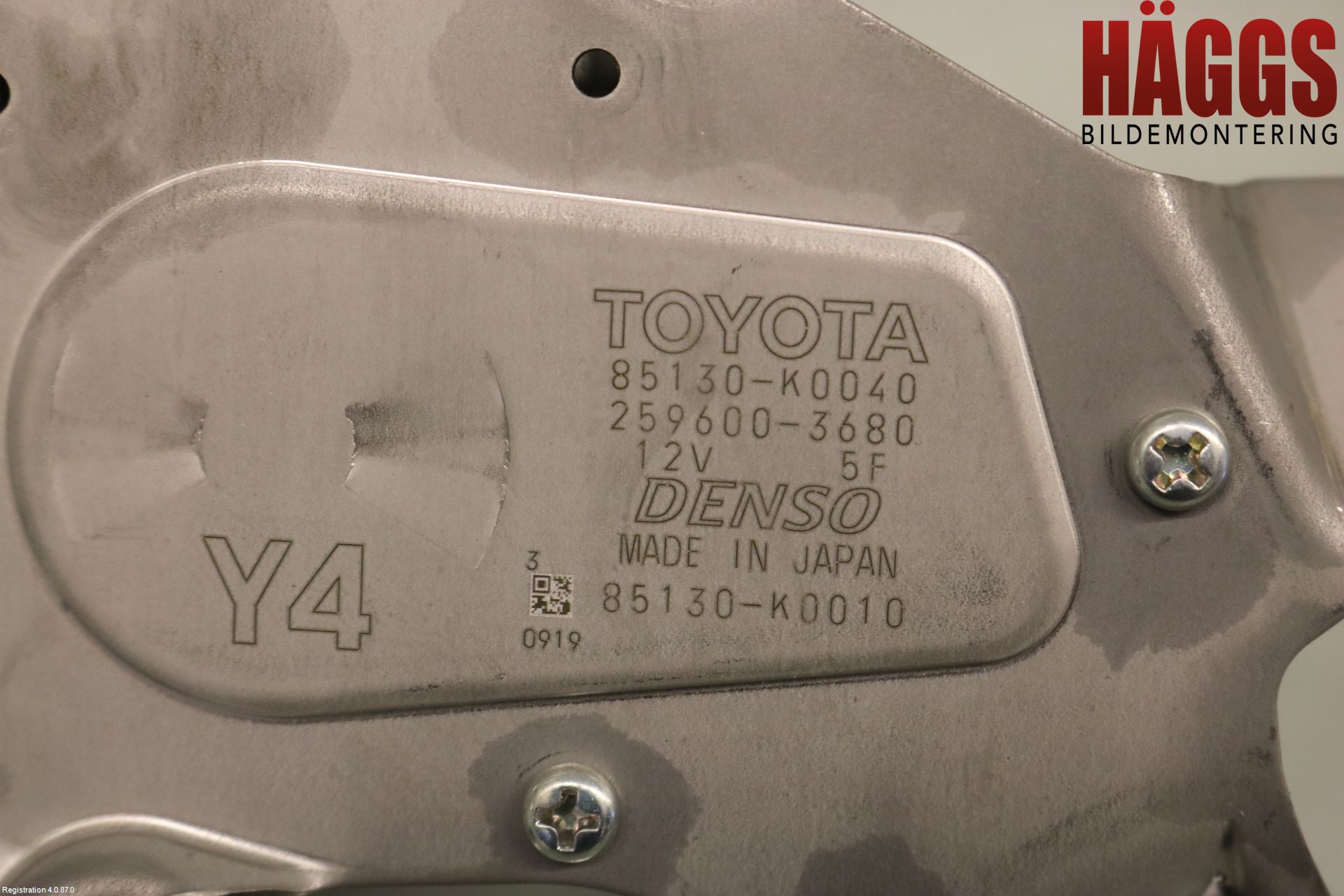 Toyota YARIS XP21 20- Torkarmotor Baklucka