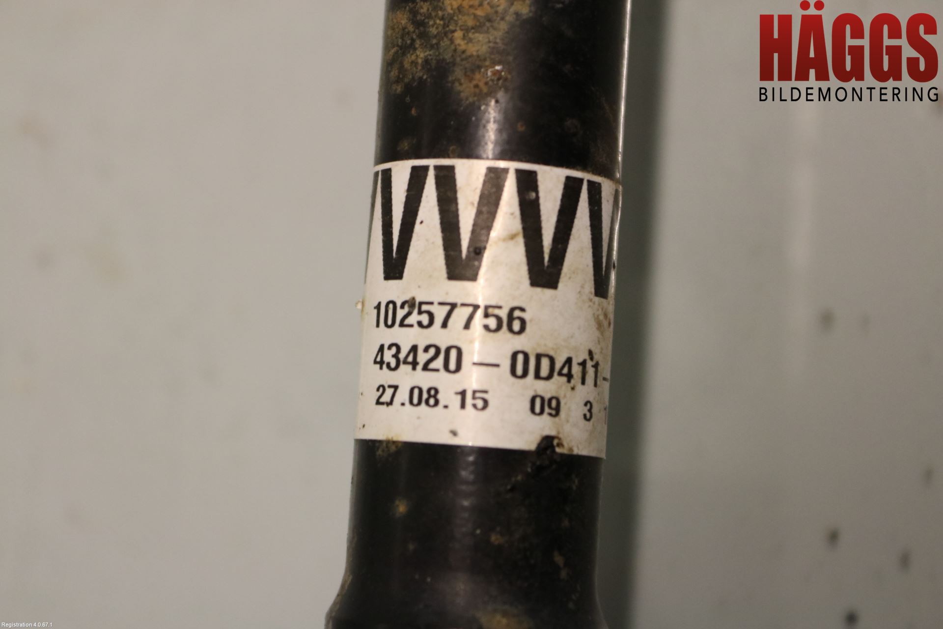 Toyota YARIS XP130 15-20 Drivaxel Fram Vänster