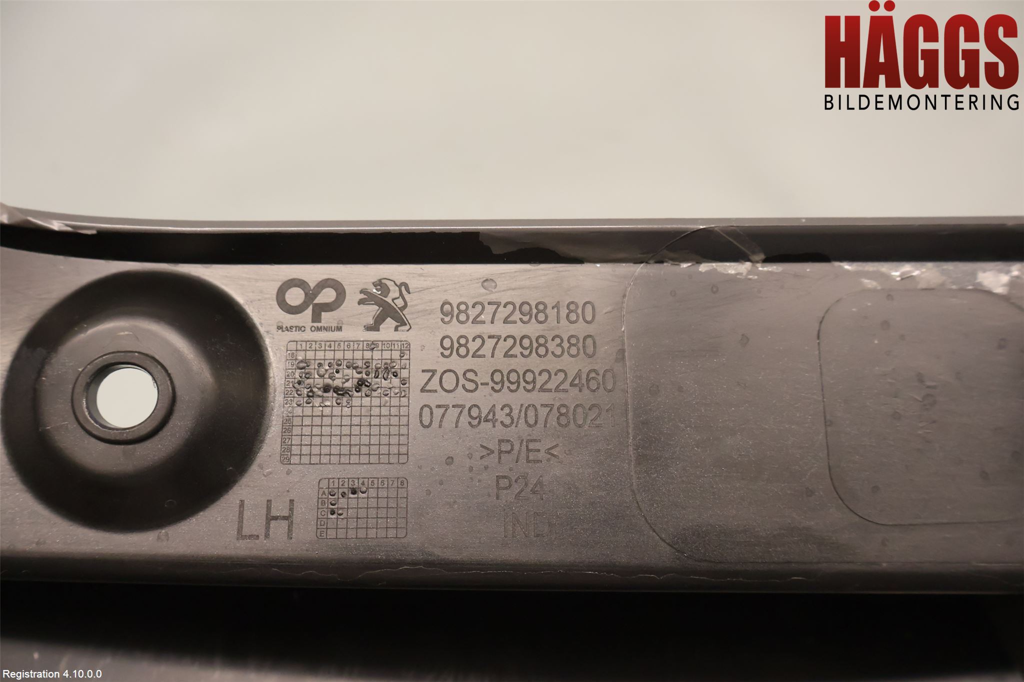 Peugeot 2008/E-2008 20- Stötfångardel Bak Vä