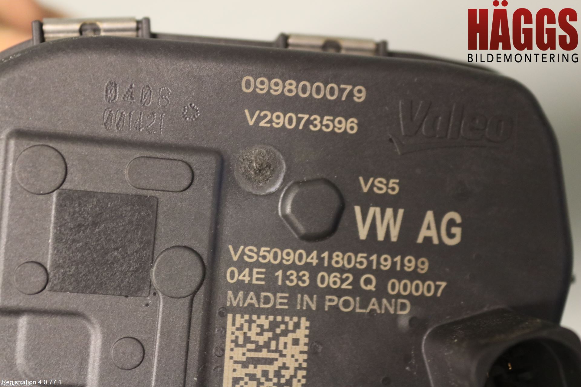 Volkswagen VW GOLF / E-GOLF VII 13-20 Injspjällhus