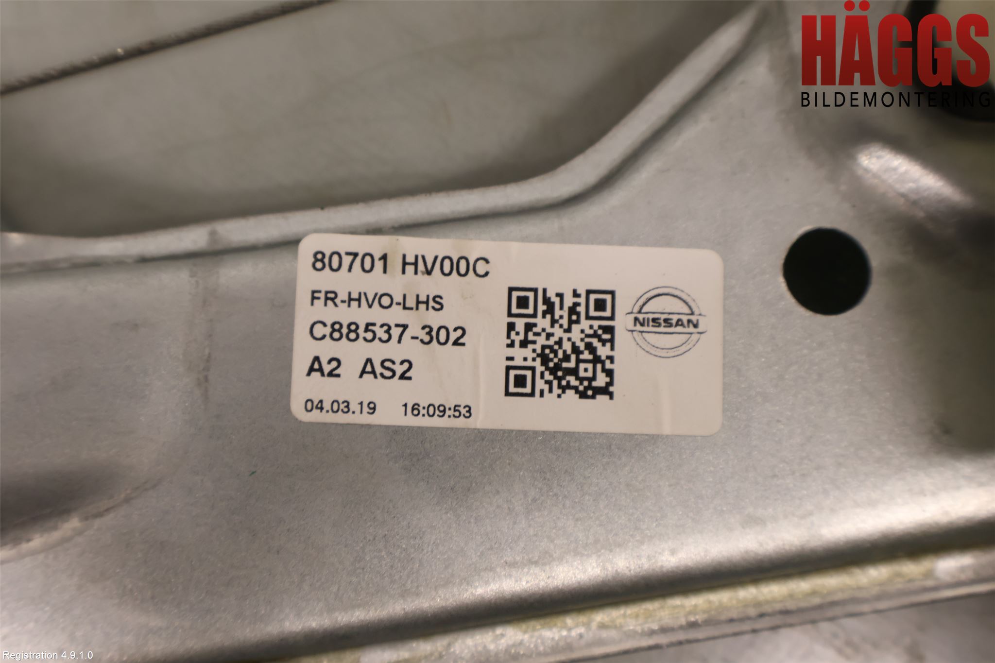 Nissan QASHQAI 17-21 Fönsterhiss El Kompl
