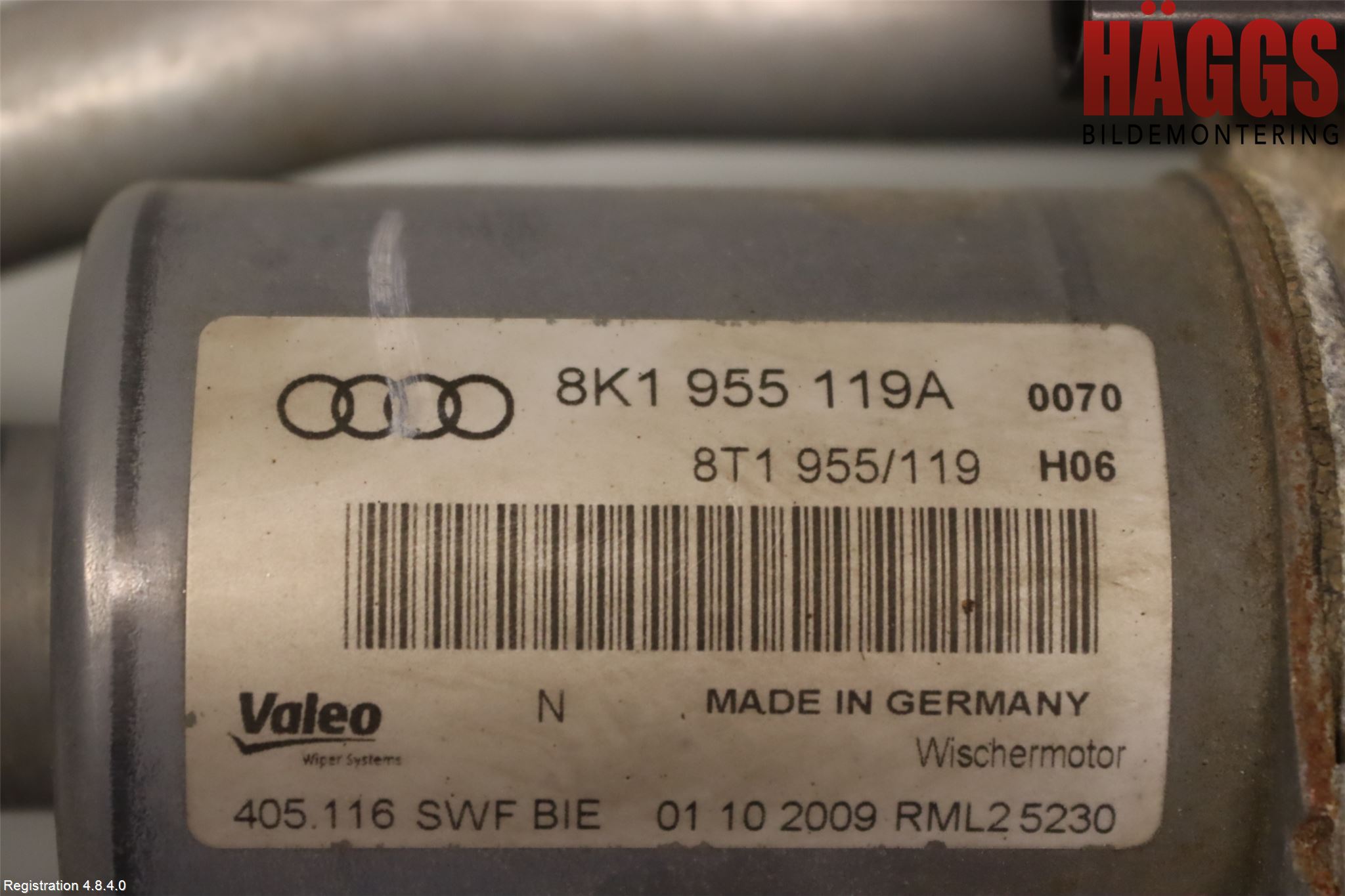 Audi A4 ALLROAD 09-16 Torkarmotor Vindruta