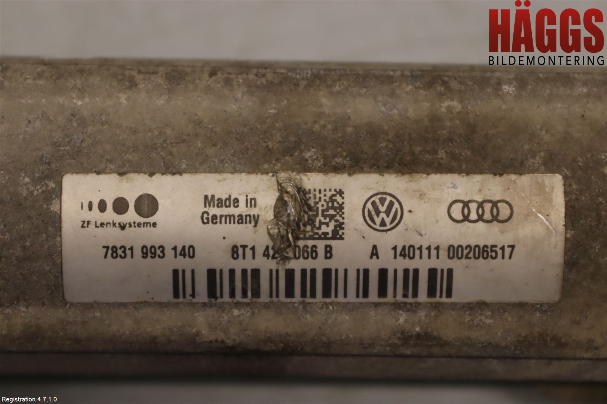 Audi A4/S4 08-11 Styrväxel Servo -Snäcka