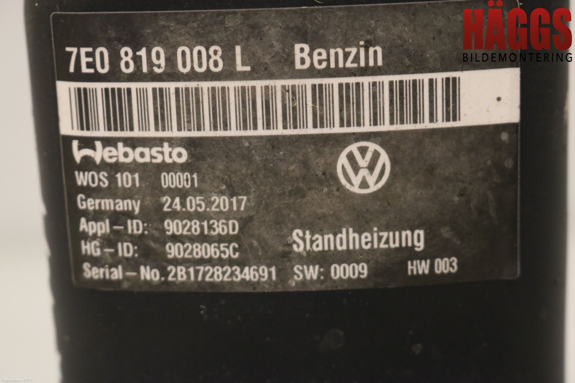 Volkswagen VW TRANSP/CARAVELLE (T6) 16-22 Bensinvärmare