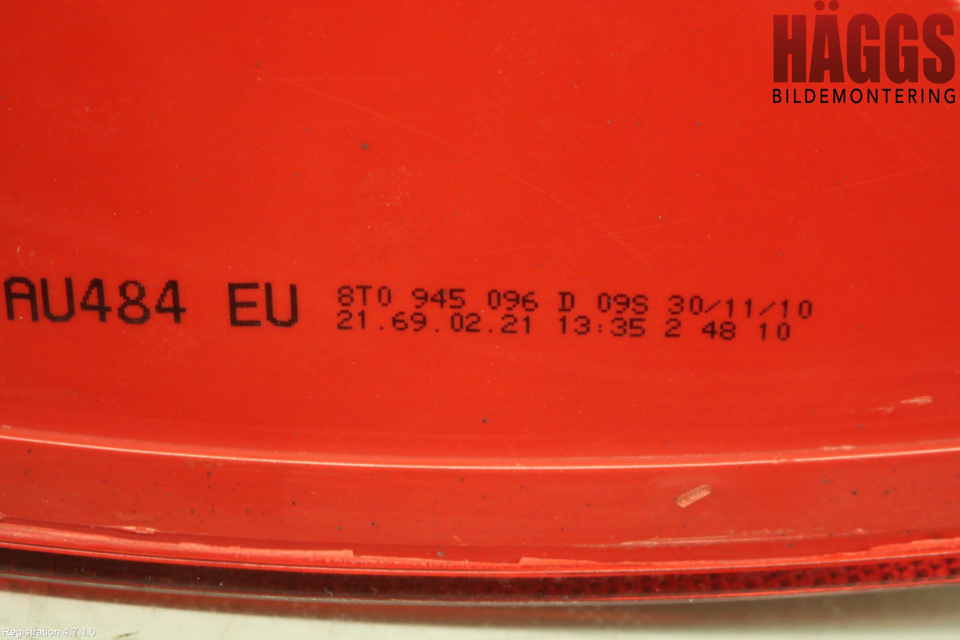 Audi A5 07-16 Bakljus Höger