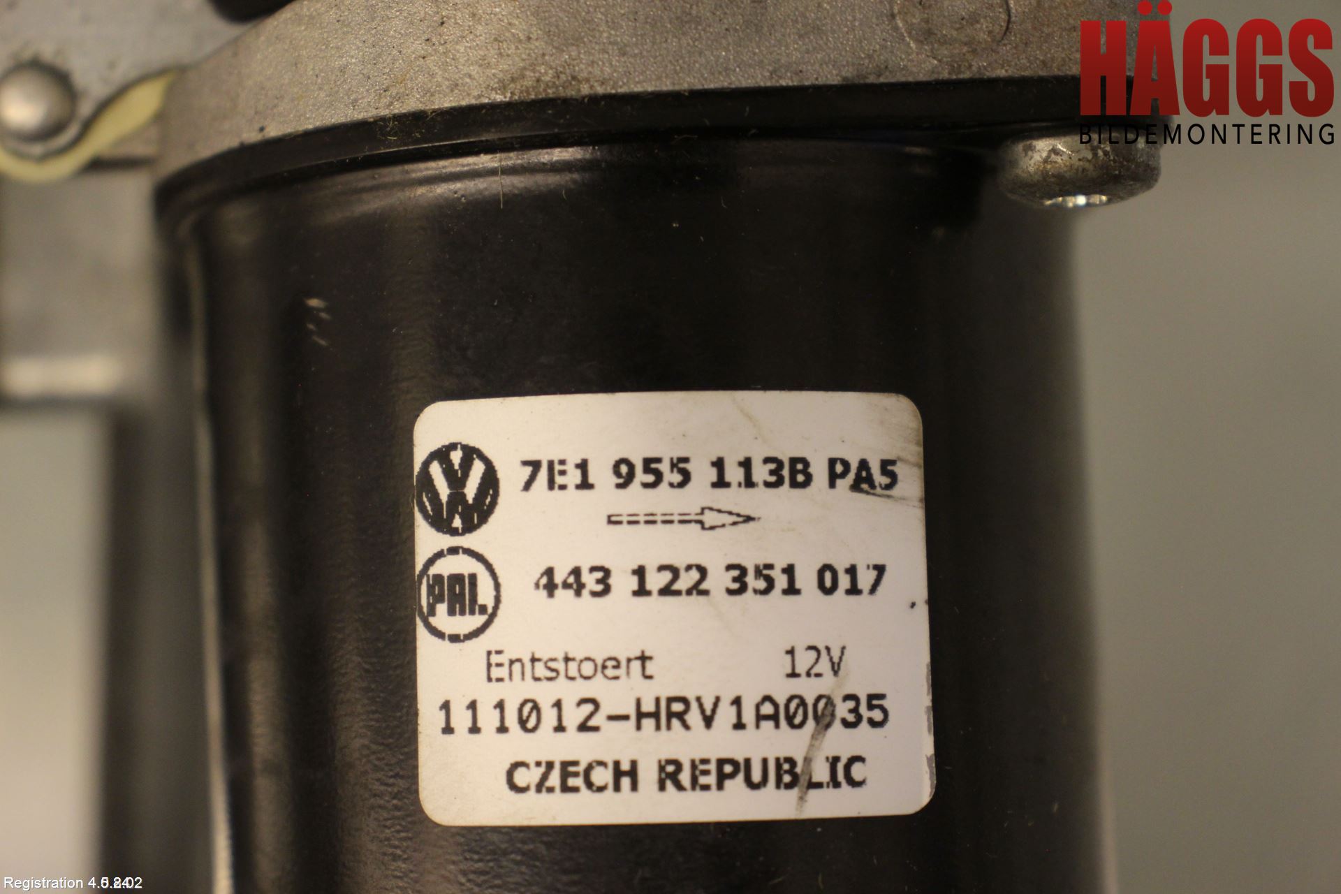 Volkswagen VW TRANSP/CARAVELLE (T5) 04-15 Torkarmotor Vindruta