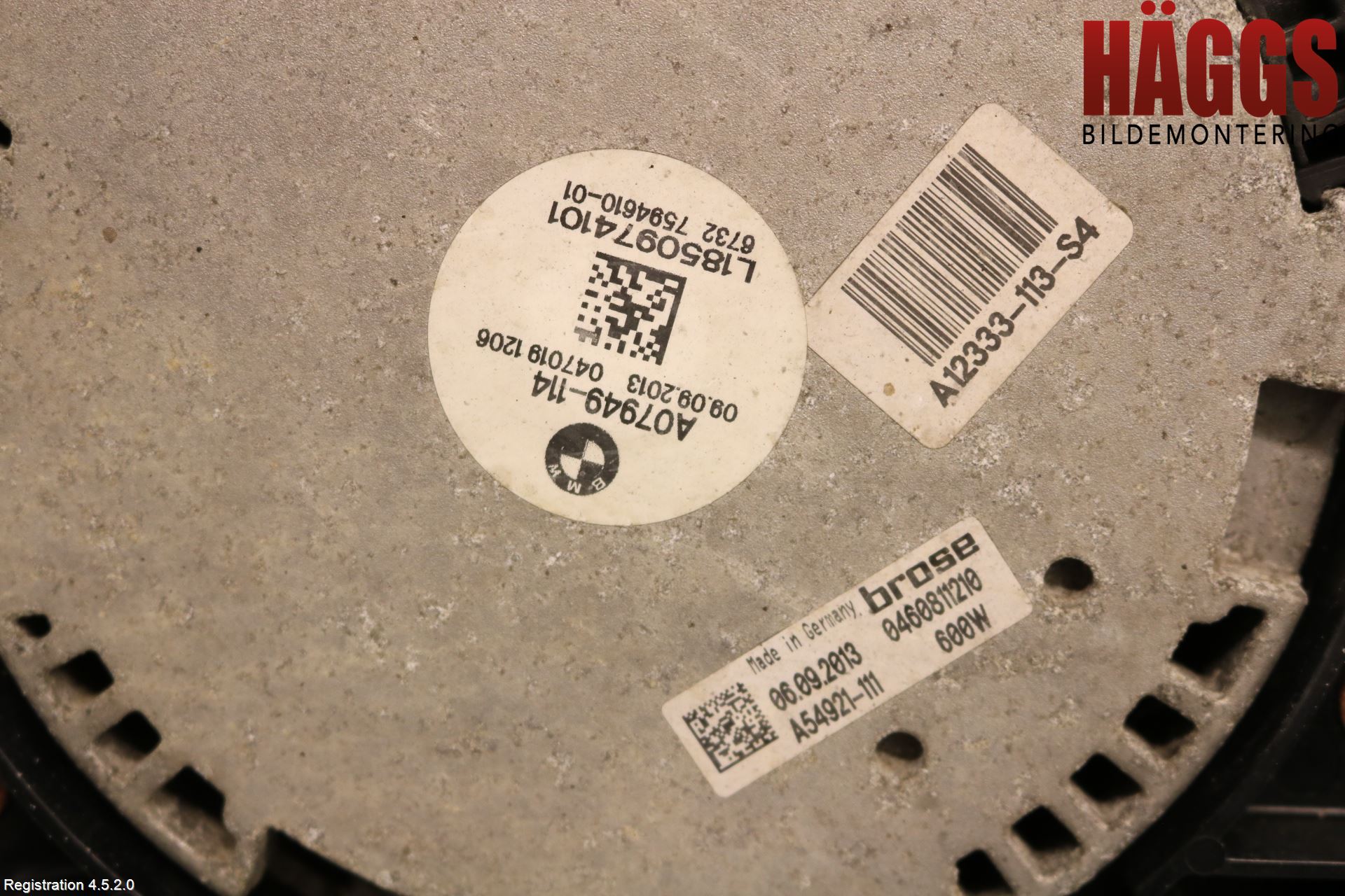 BMW 5 F10/F11/F18 09-17 Kylfläkt El
