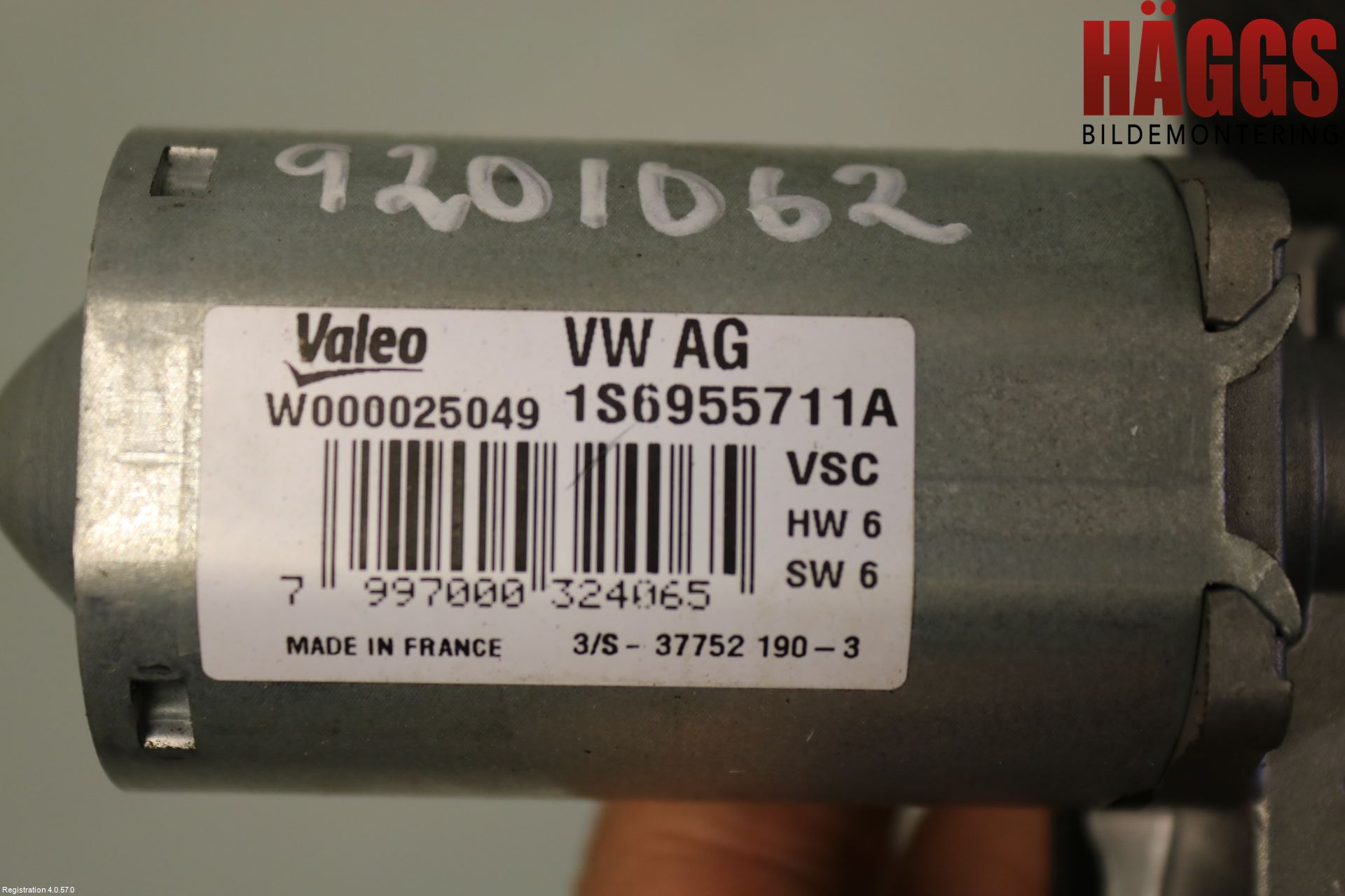 Volkswagen VW UP! / E-UP! Torkarmotor Baklucka