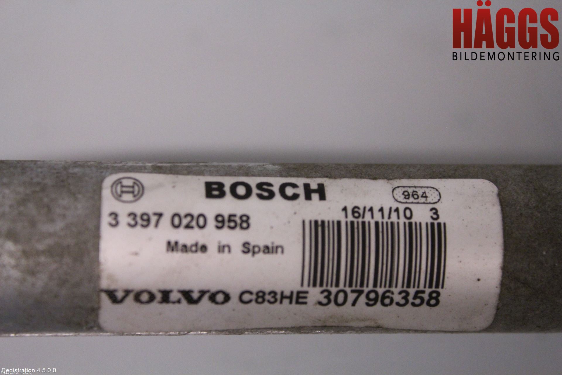 Volvo V70 08-13 Torkarmekanism Vindruta